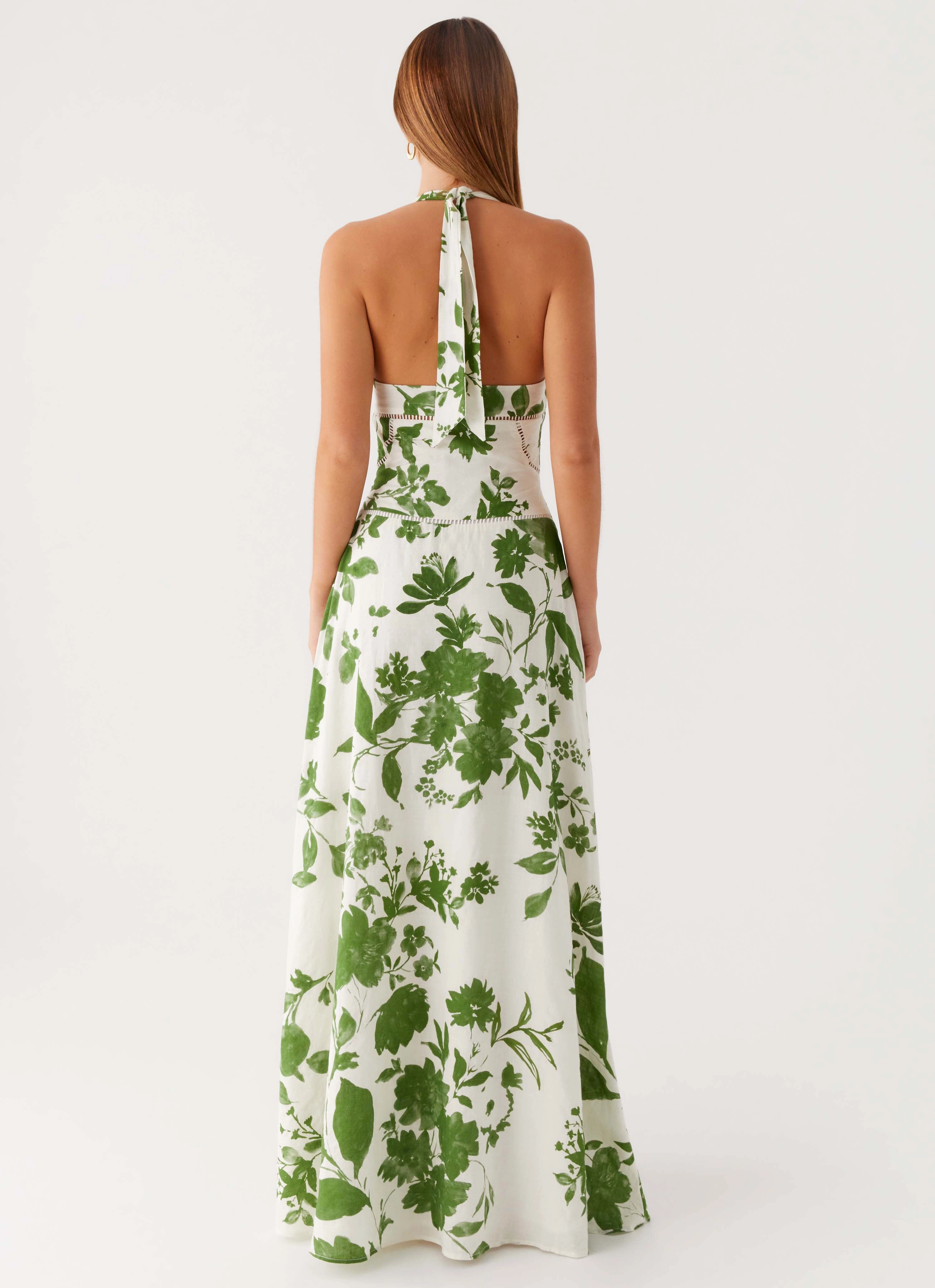 Elegant Flow Modern Twist Ember Valley Maxi Dress - Verdant Bloom