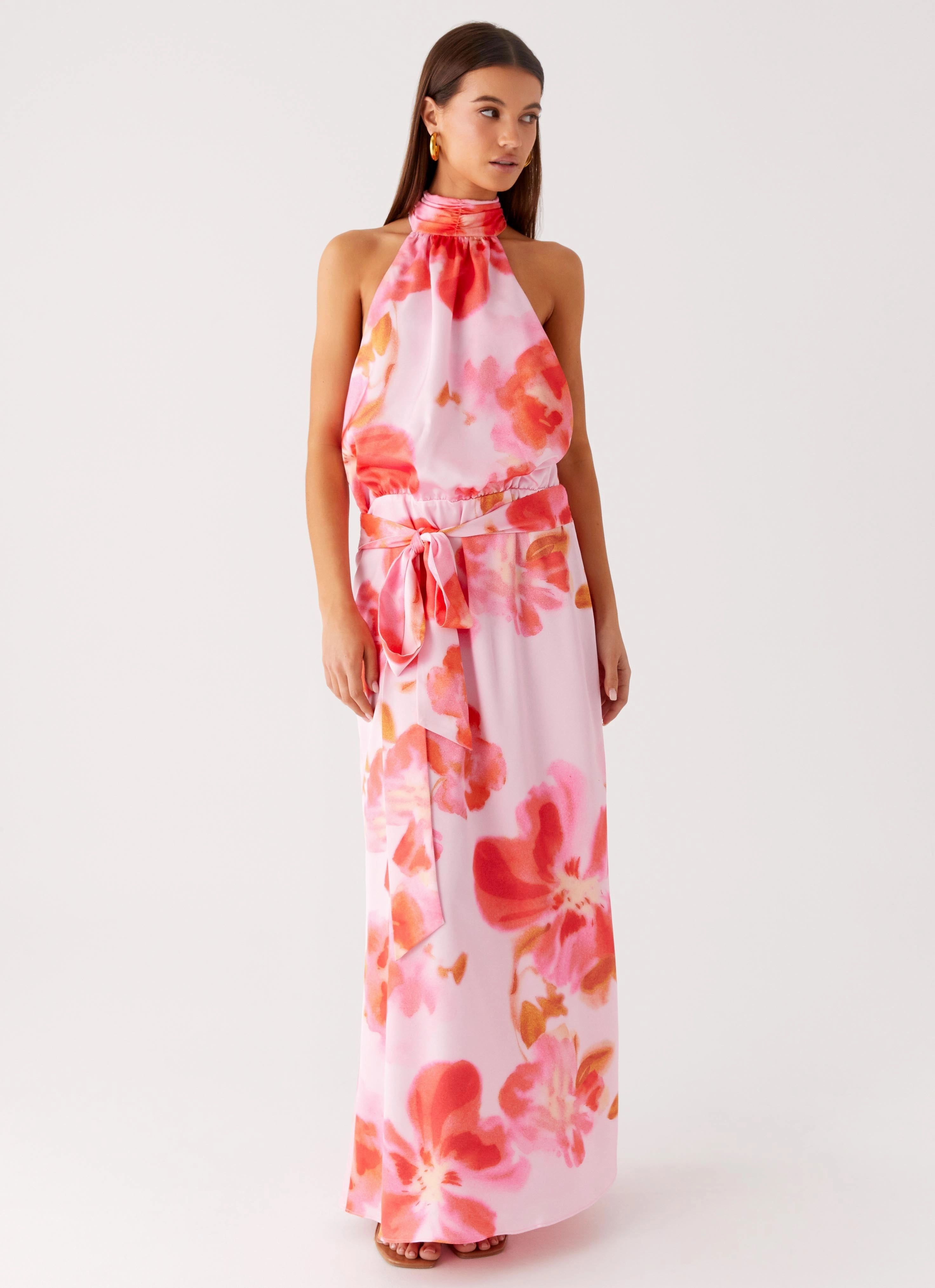 Diablo Backless Maxi Dress - Blushing Blossom Fashion-Forward Fit