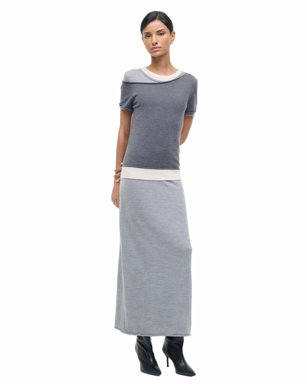 Lyric Dress in Heather Grey Multi Spring Ready Non-Pilling