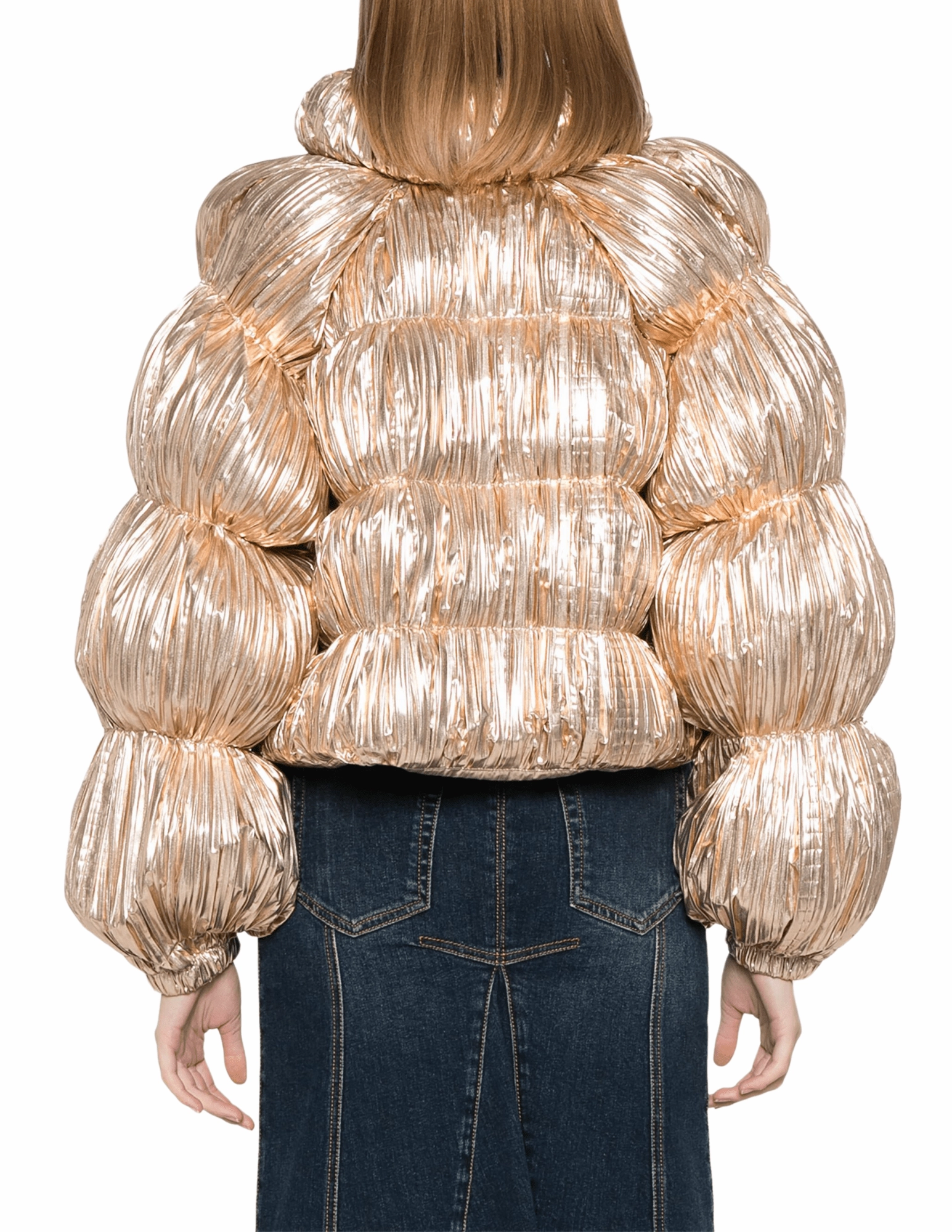 Cult Gaia Bombon Metallic Puffer Jacket Airflow Optimization