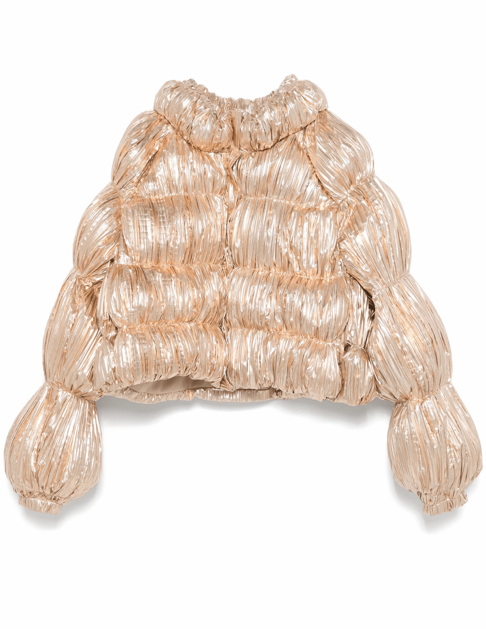 Weather Ready Foldable Design Cult Gaia Bombon Metallic Puffer Jacket