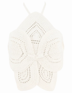 Athletic Performance Fabric Seasonal Use Cult Gaia Emelia Crochet Halter Top