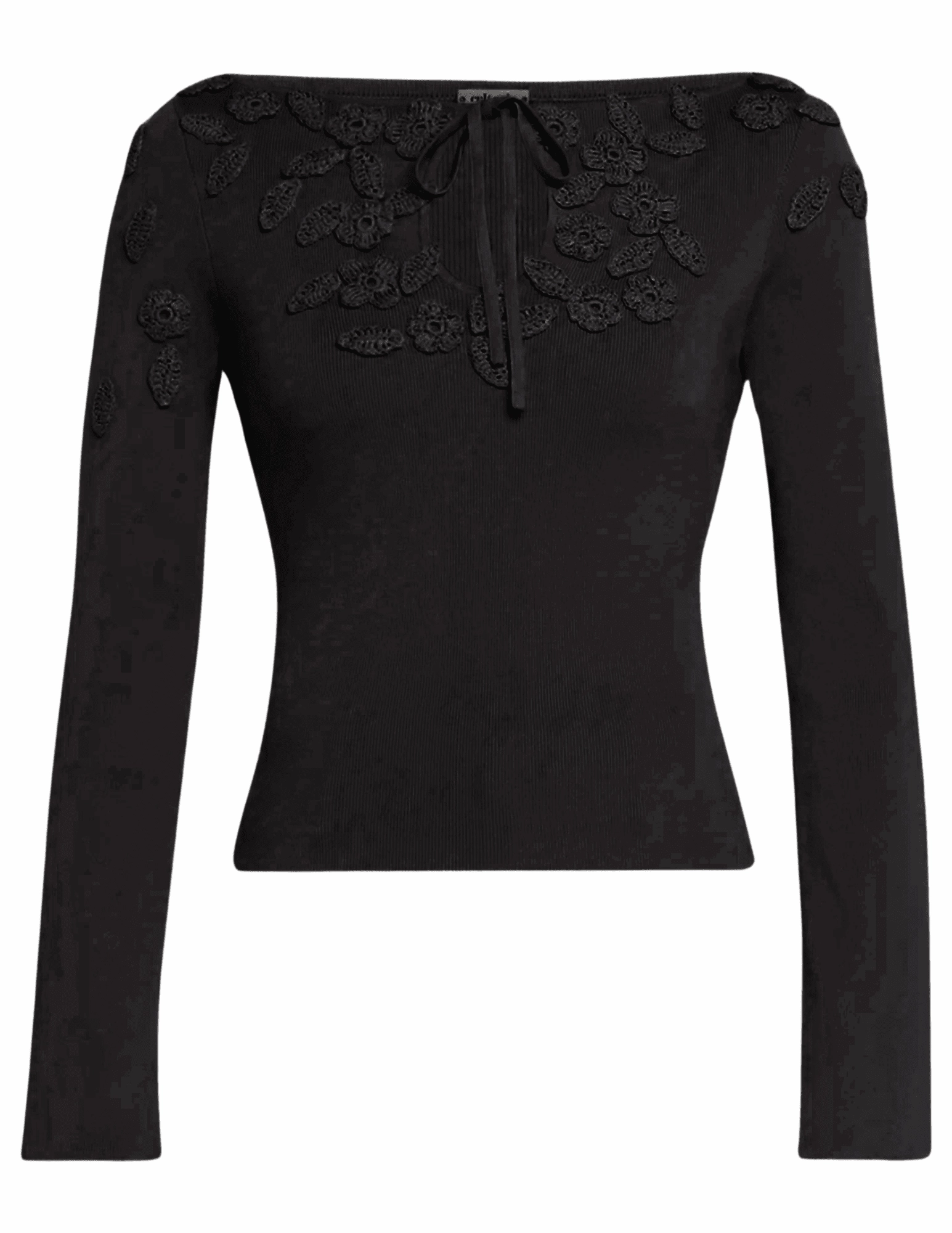 Cult Gaia Livie Crochet Flower Knit Top TactileWeave RelaxedSilhouette