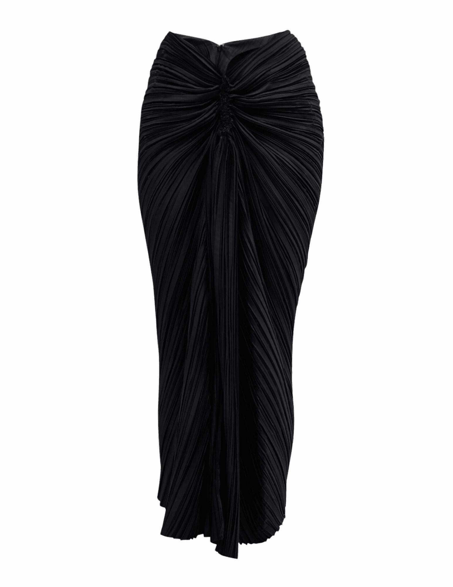 Cult Gaia Sanoma Pleated Satin Midi Skirt flared silhouette Refined Edge