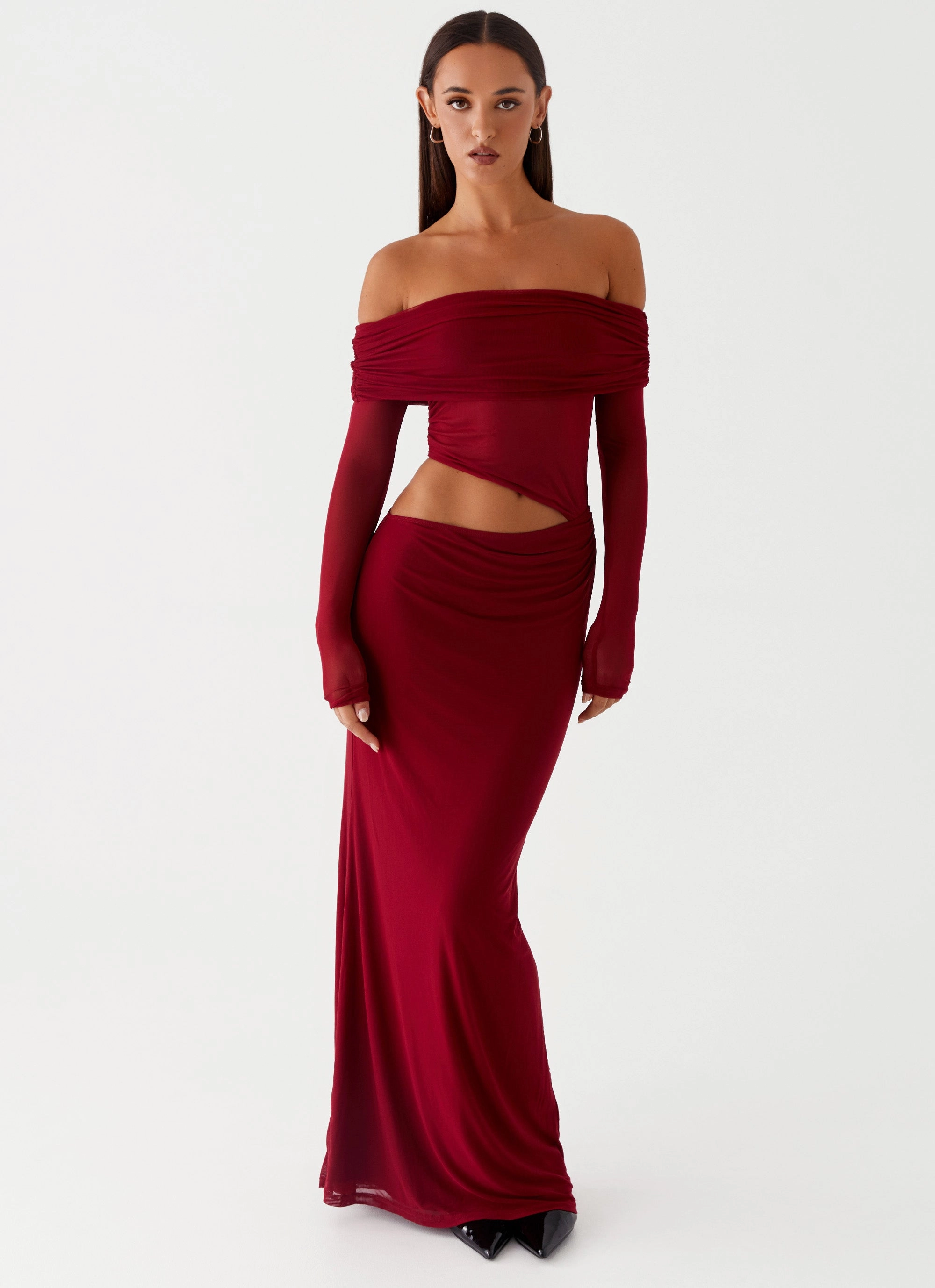 Emery Maxi Dress - Cherry Red Life Soft Nordic Calm