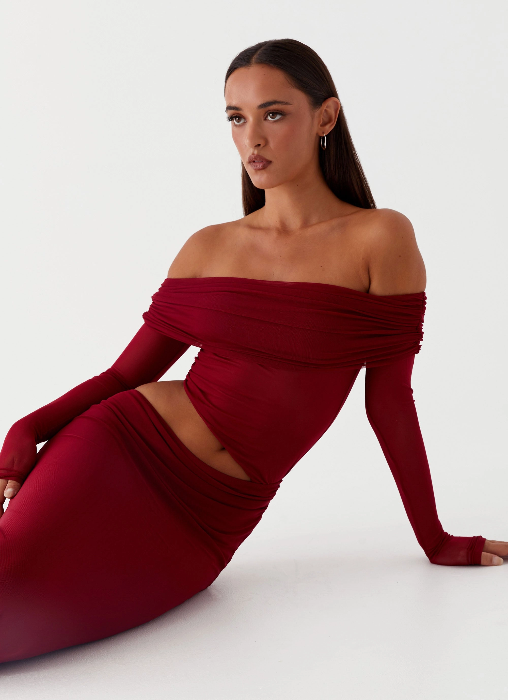 Indoor Event Emery Maxi Dress - Cherry Red