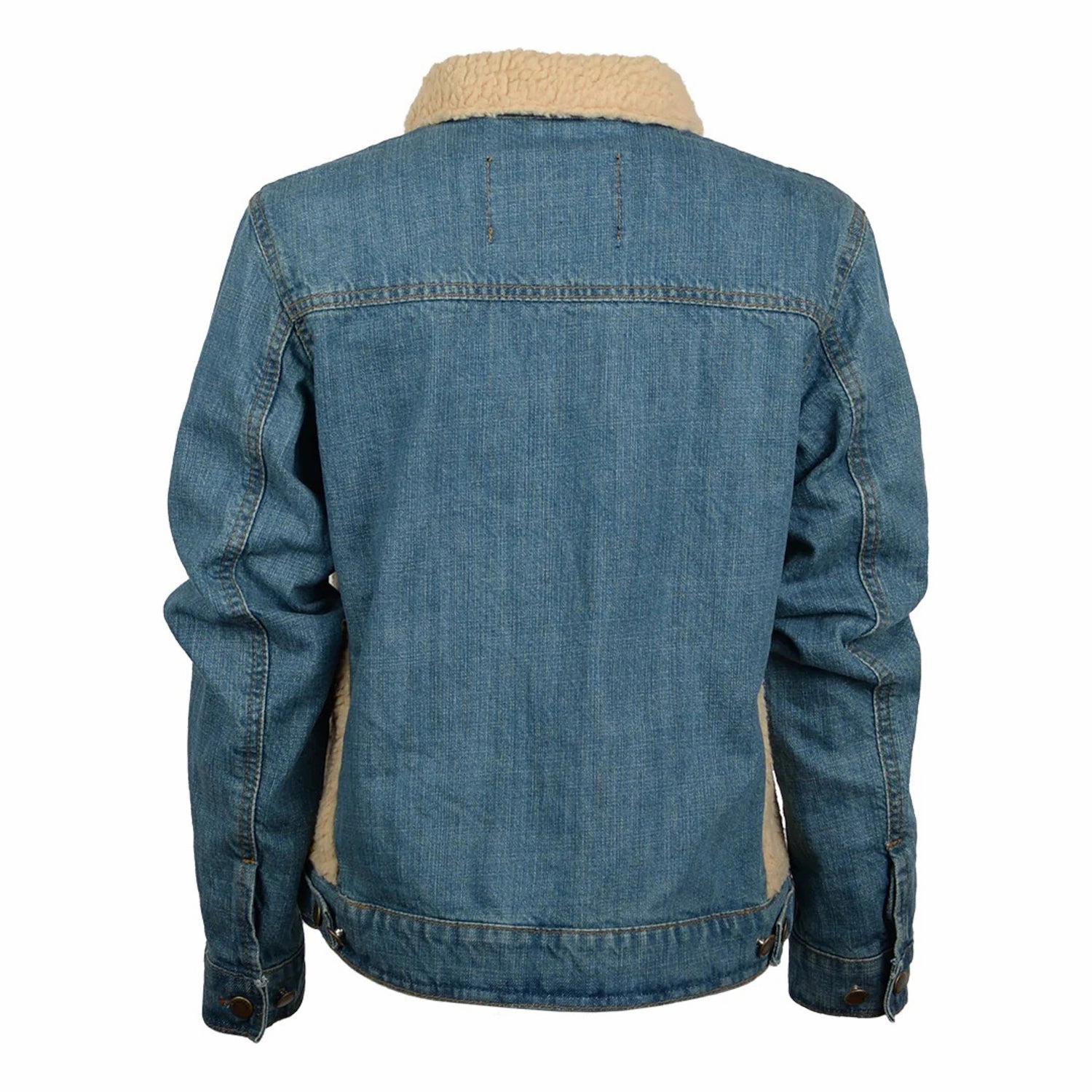 Sleek Layers Faux Fur Collar STS Ranchwear Womens The Hadley Sherpa Denim 100% Cotton Cotton Jacket
