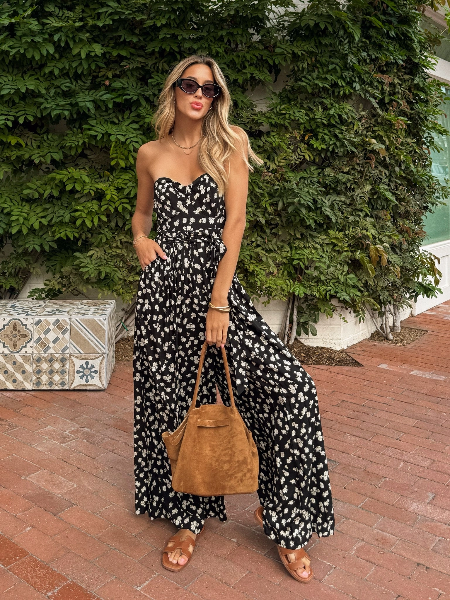 Dahlia Dream Wide Leg Jumpsuit Light Cool Soft Cool