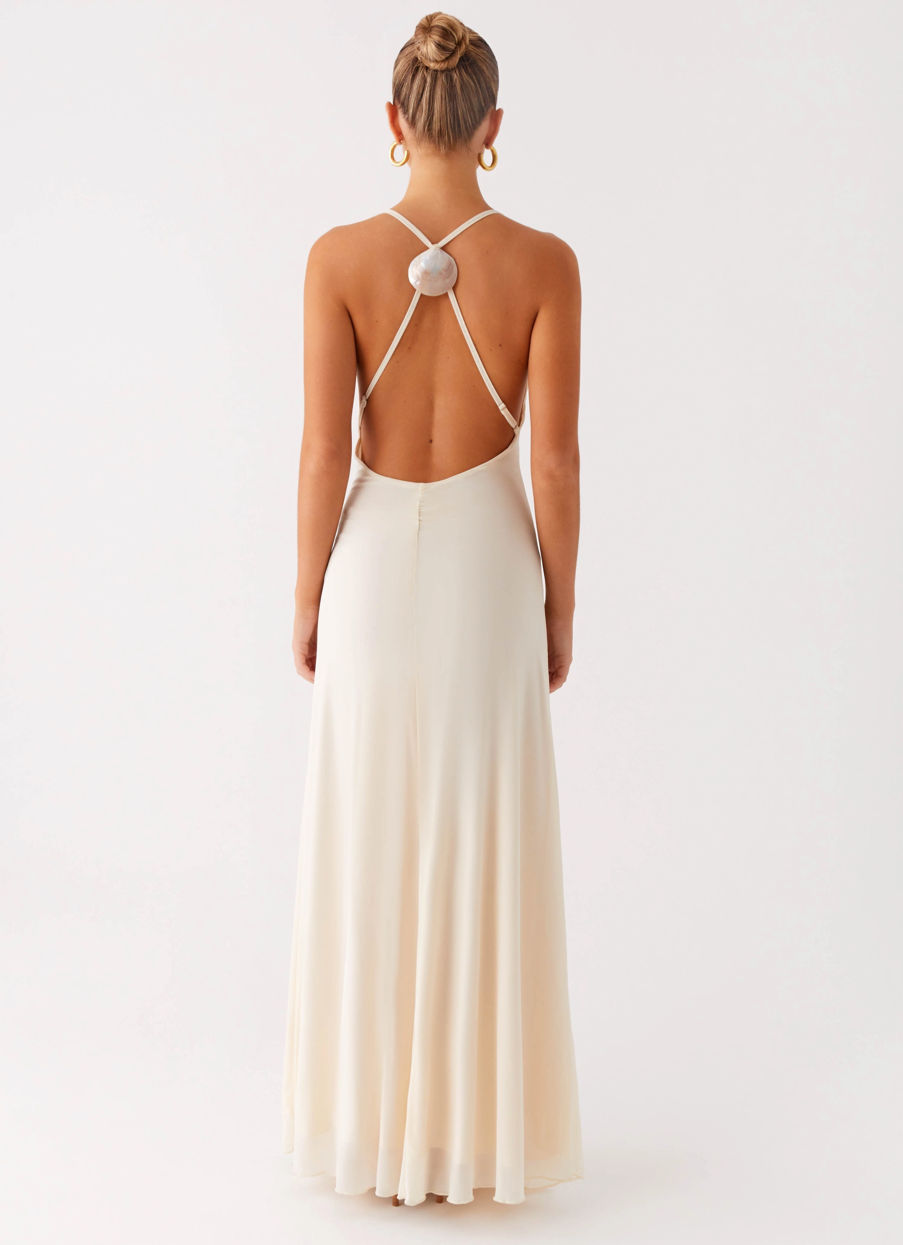 Beach Moment Office Casual Dahliana Maxi Dress - Off White