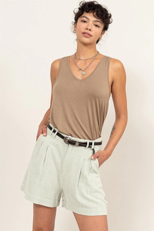 BreathableMaterial Daisychain V Neck Tank Top