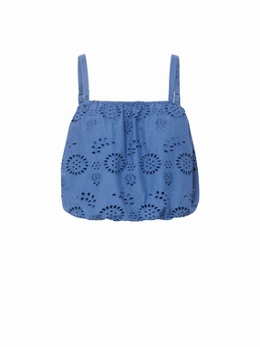 Dani Top In Steel Blue San Andr??s Eyelet Easycare EcoFriendly Manufacturing