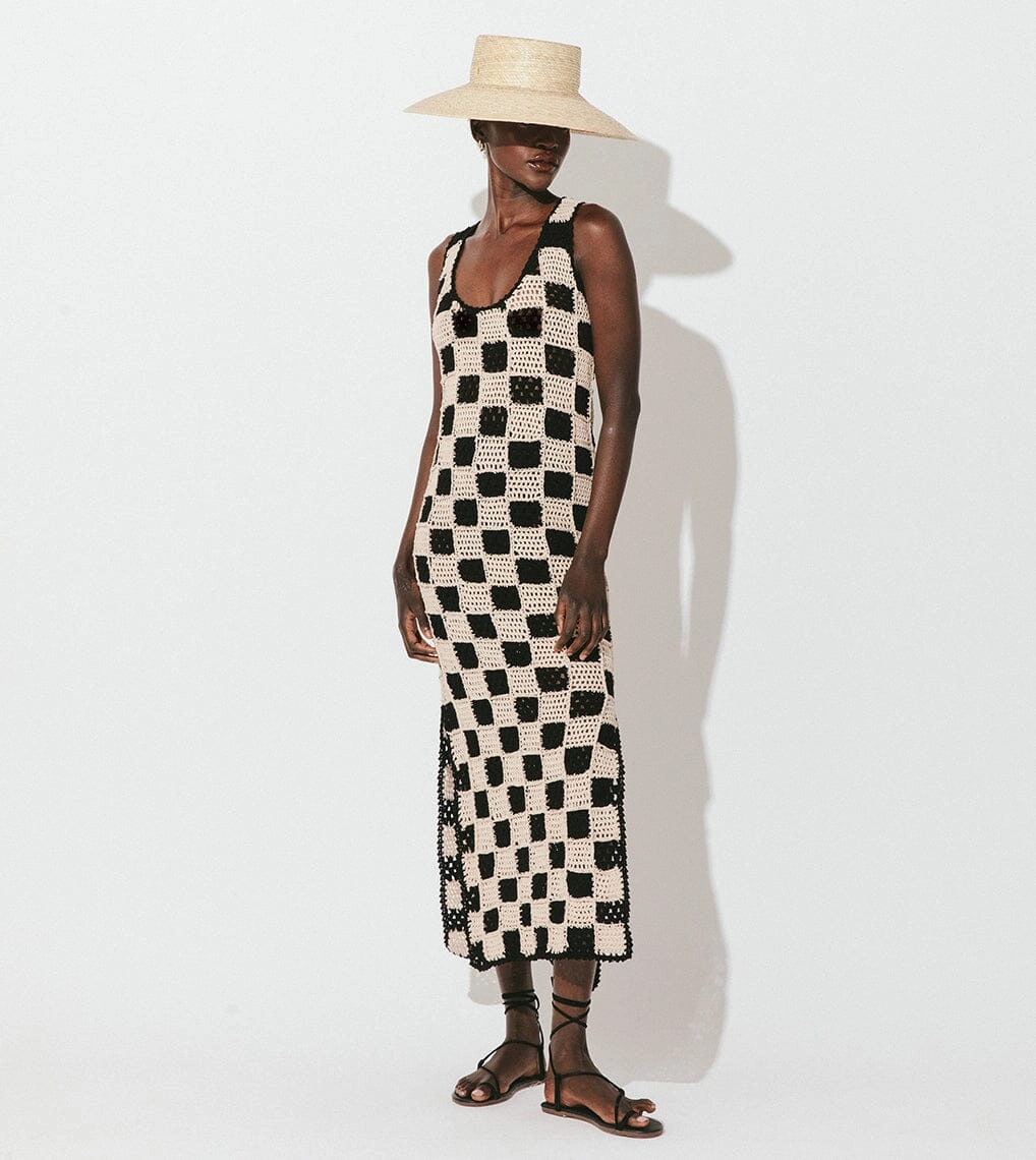 PreShrunkFabric Danika Crochet Dress | Black/White