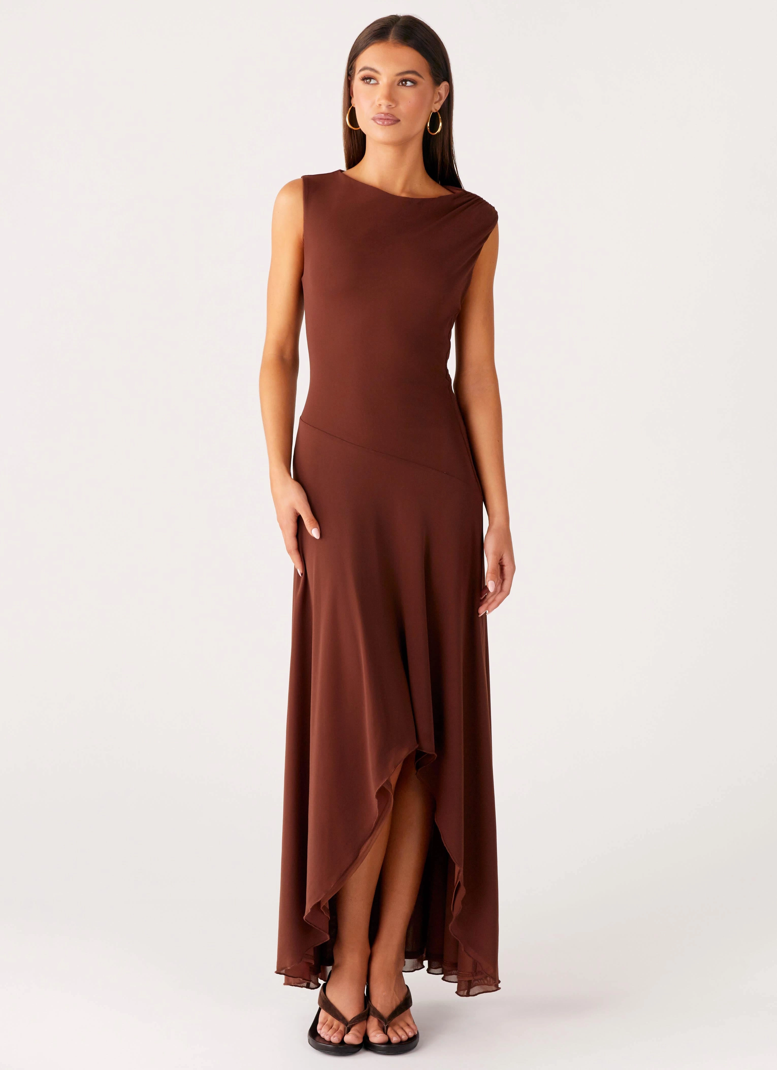 Danika Maxi Dress - Chocolate Cool Look