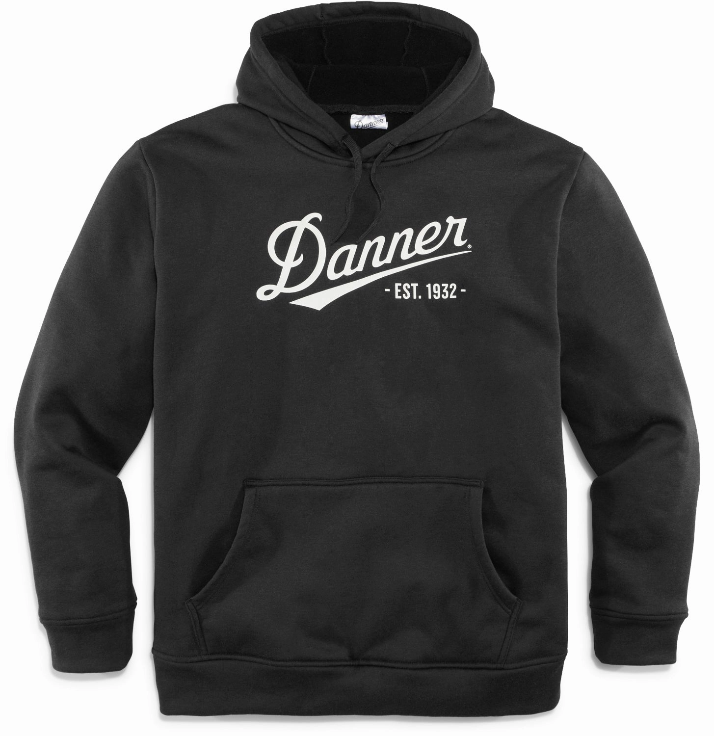 Danner Unisex Shop Black Cotton Blend Hoodie LowProfile Design
