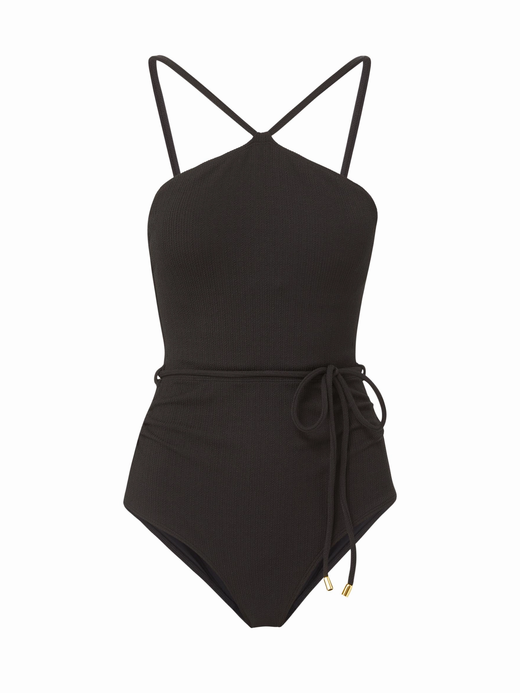 Sporty Vibes Sustainable Material Daphne One Piece In Black Texture