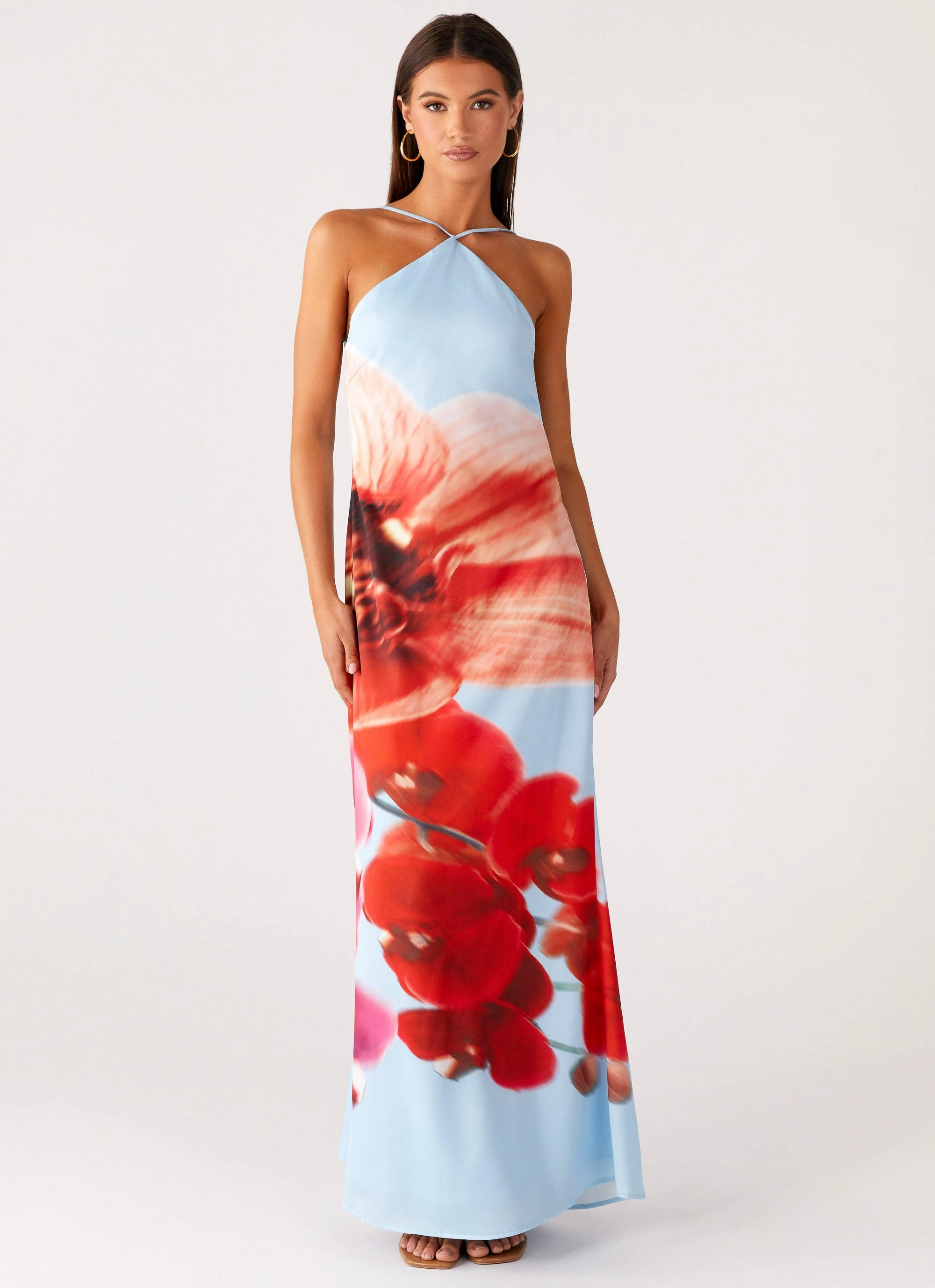 Smart Cut Relaxed Wear Chloe Maxi Dress - Turquoise Bloom