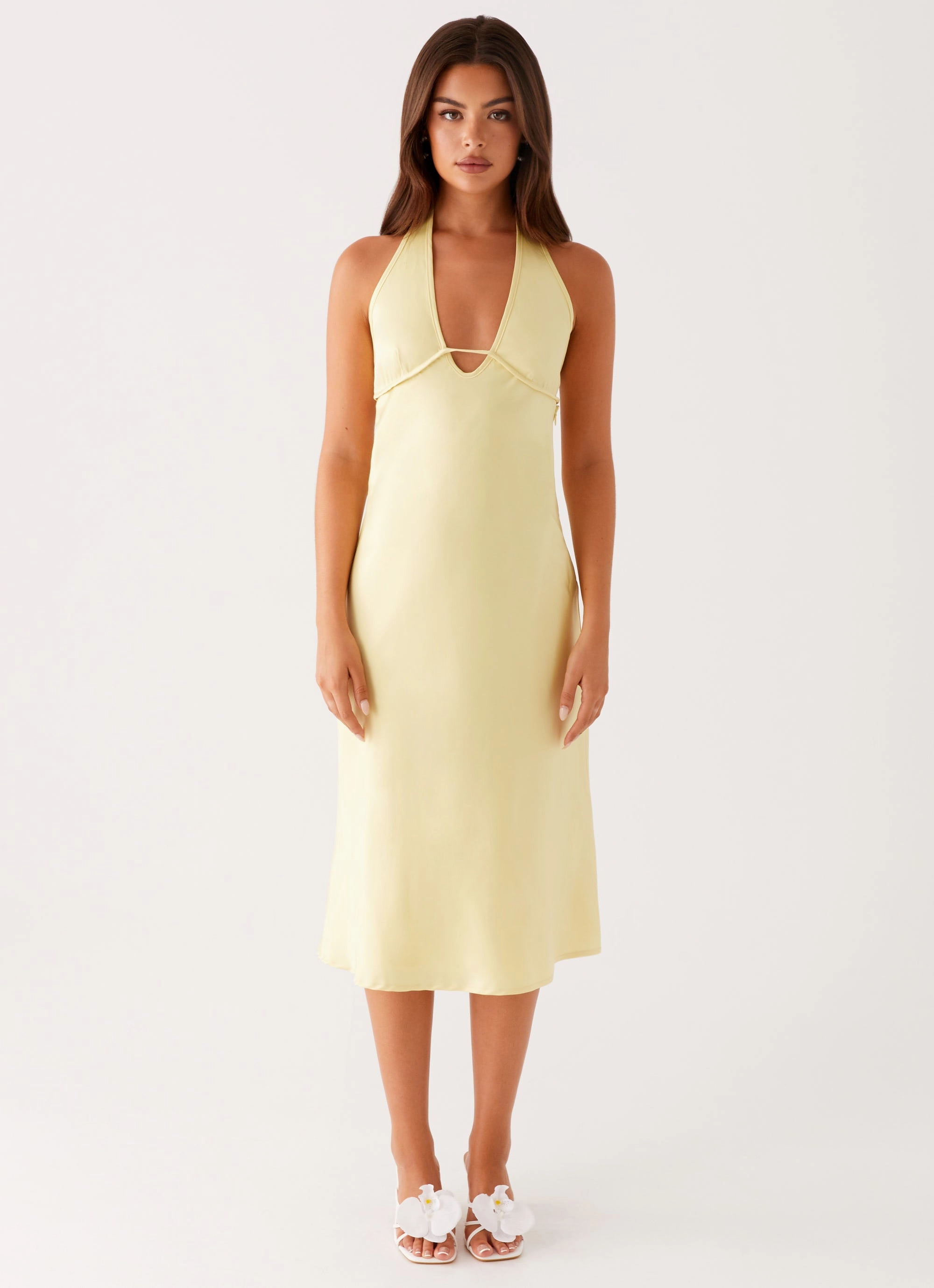 Davies Midi Dress - Yellow Urban Feel Pure Lines