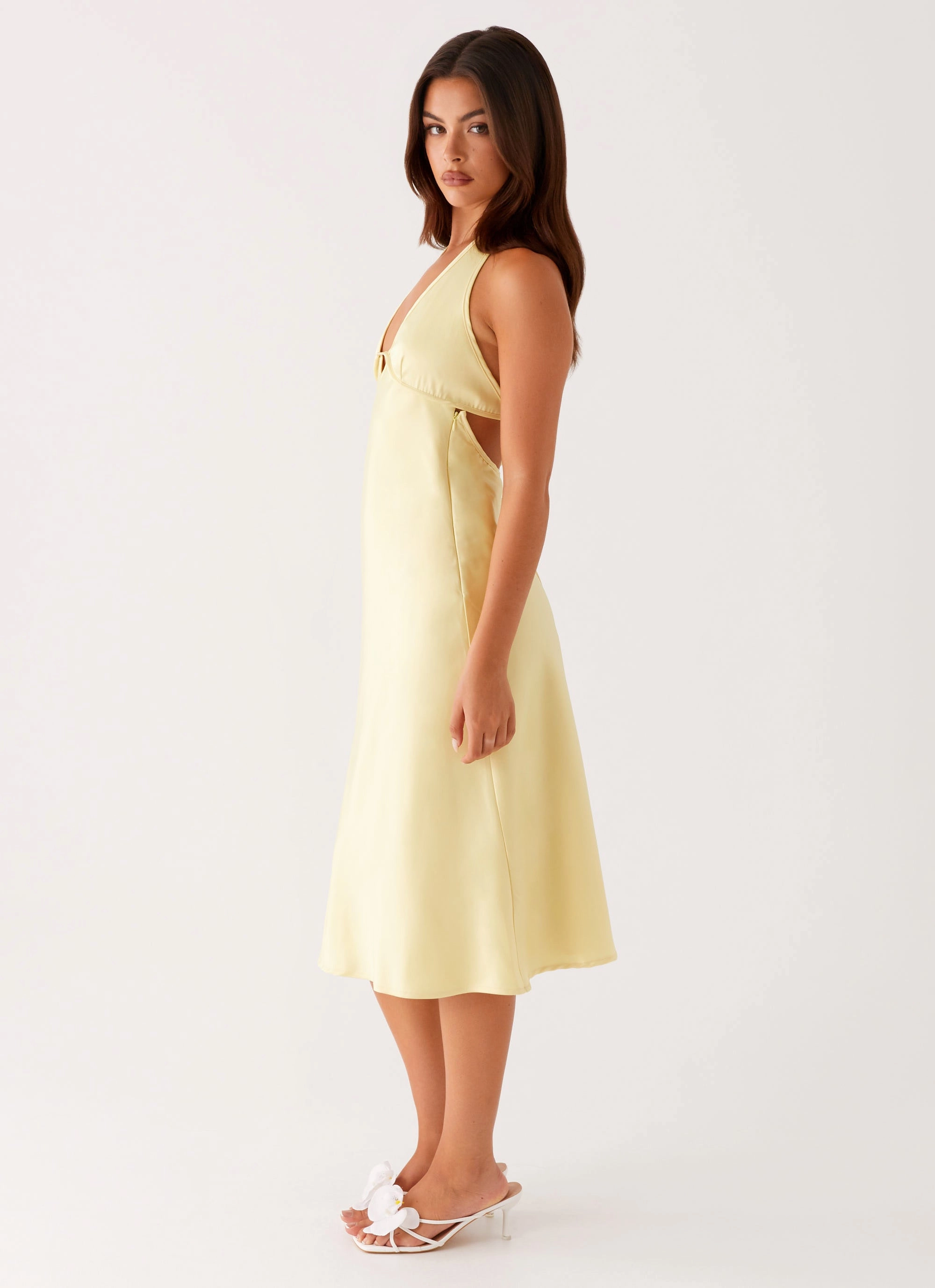 Seasonal Comfort Bold Statement Davies Midi Dress - Yellow