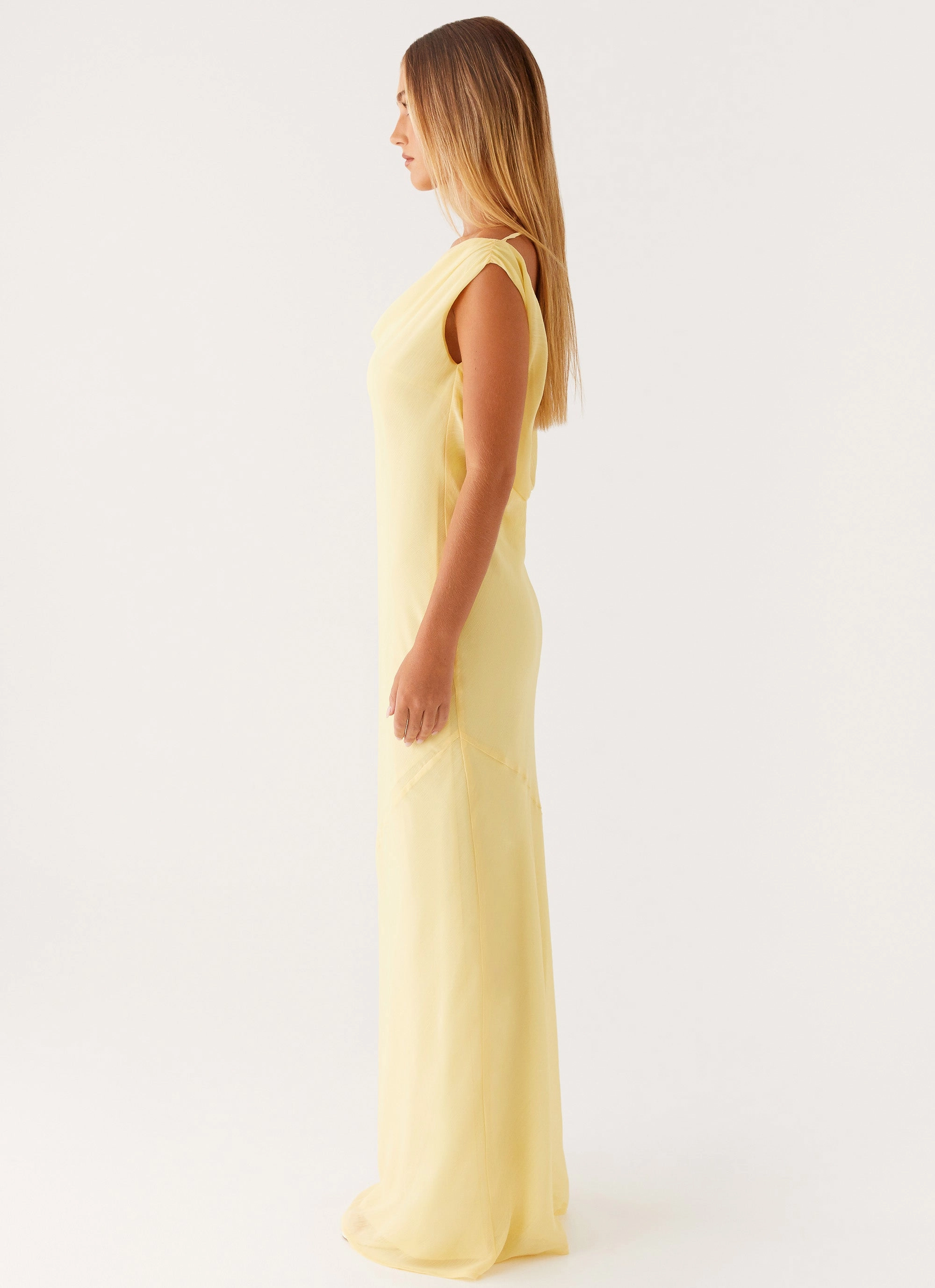 All-Occasion Look Brittany Chiffon Maxi Dress - Pastel Yellow