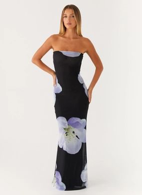 Jorja Maxi Dress - Flower Print Floral-Pattern Feminine Line