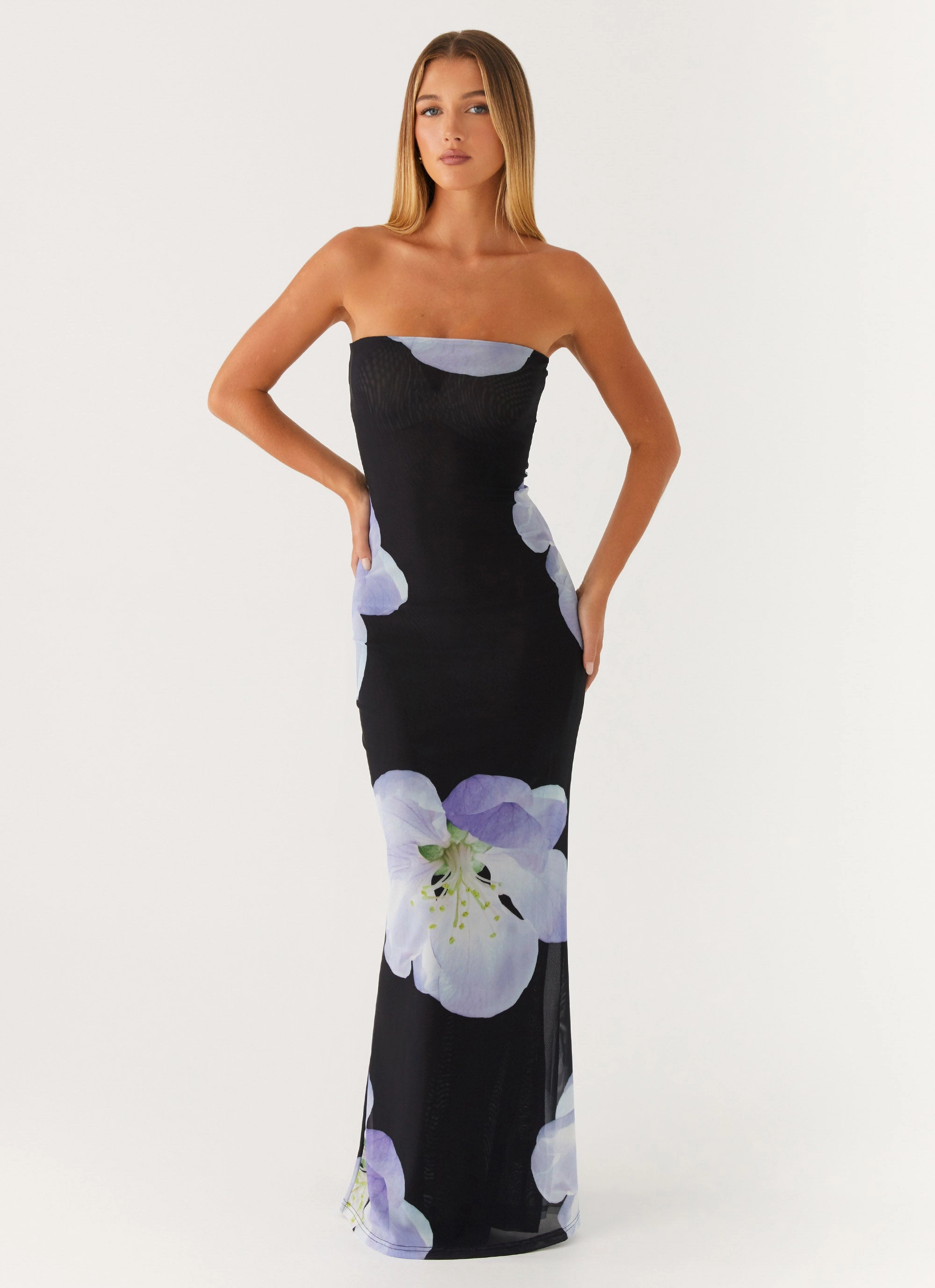 Jorja Maxi Dress - Flower Print Floral-Pattern Feminine Line