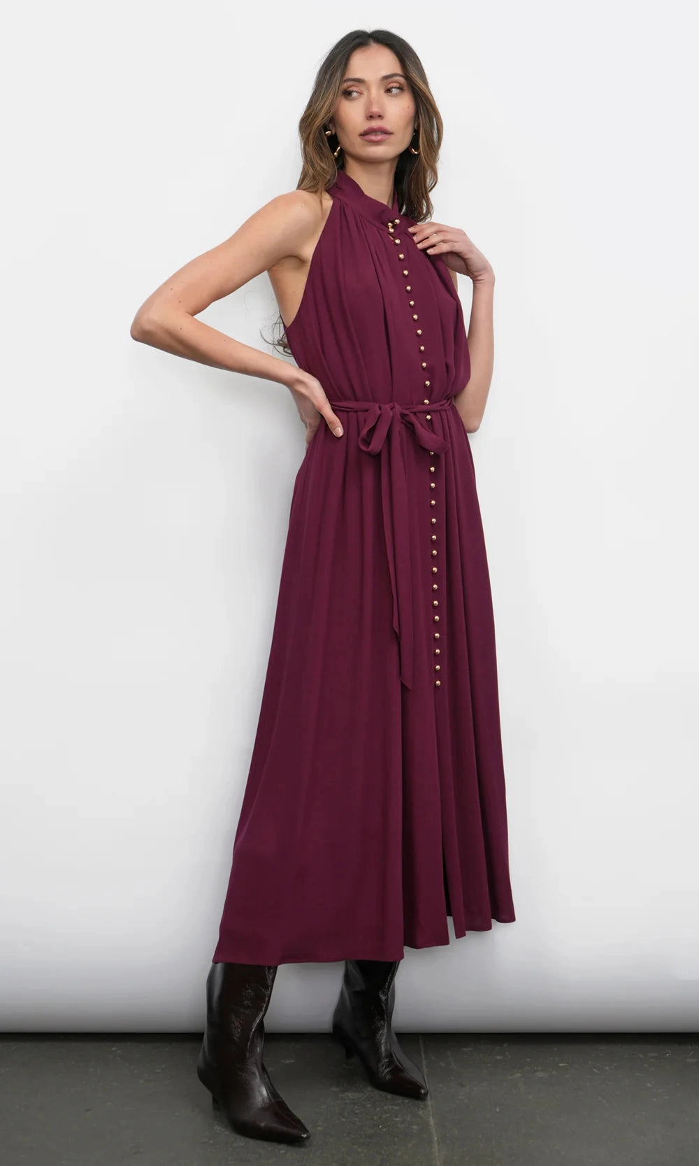 Everley Button Up Midi Dress Perfect Shape