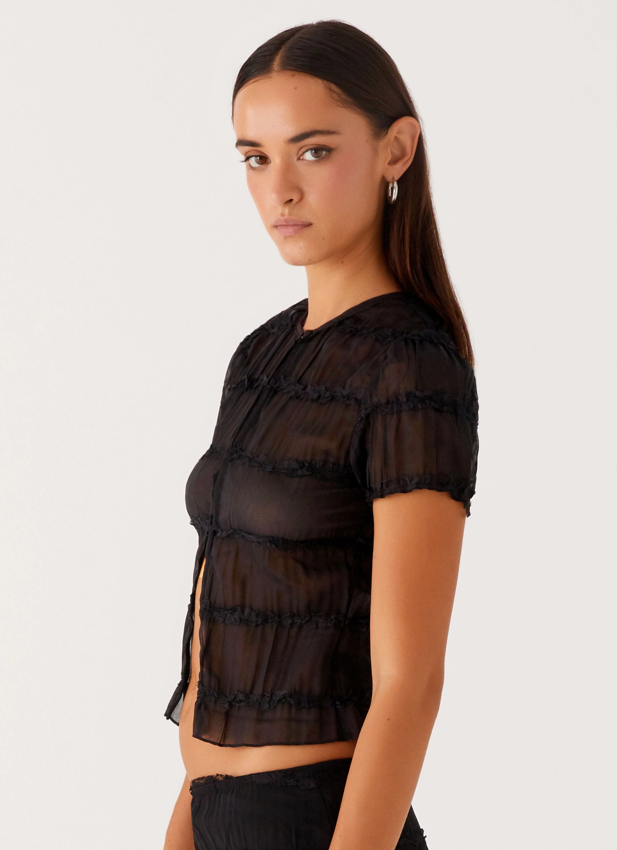 Daydreaming Top - Black Breathable Underarm Gussets Breathable Design