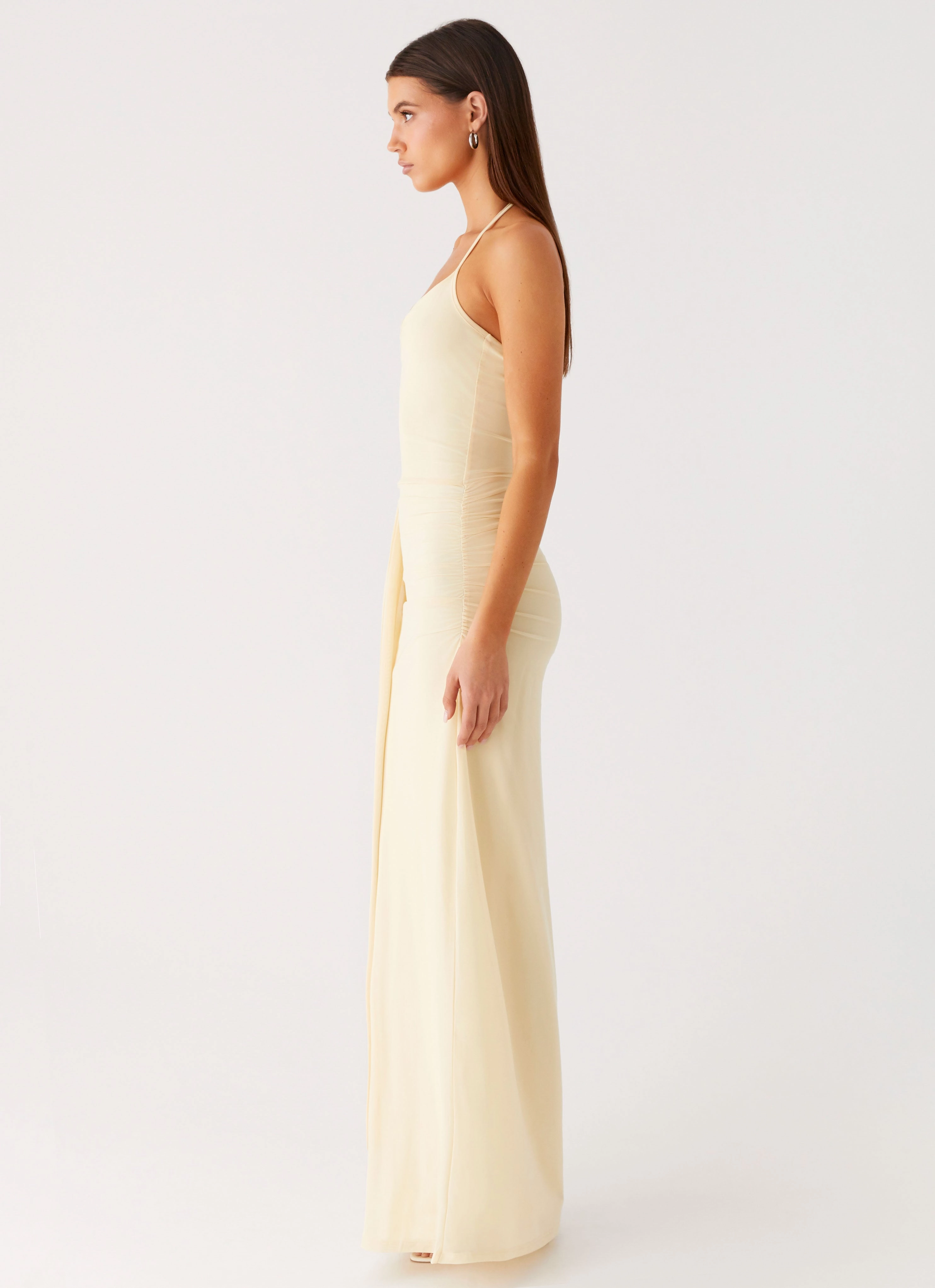 Signal Halter Maxi Dress - Sunny Yellow MoistureWickingTechnology All-Purpose Wear