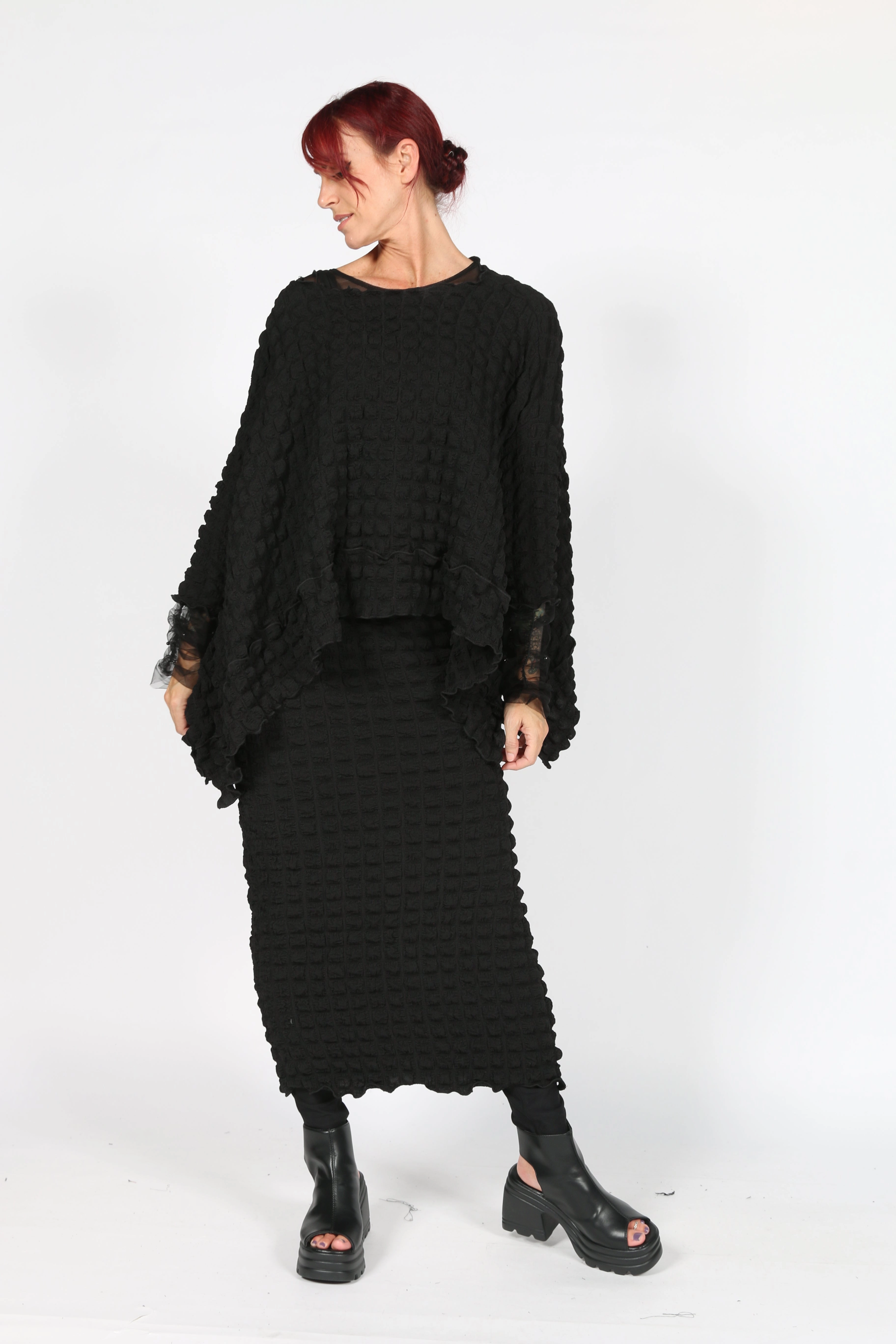 Pencil skirt Non Slip Waist Simple Layers