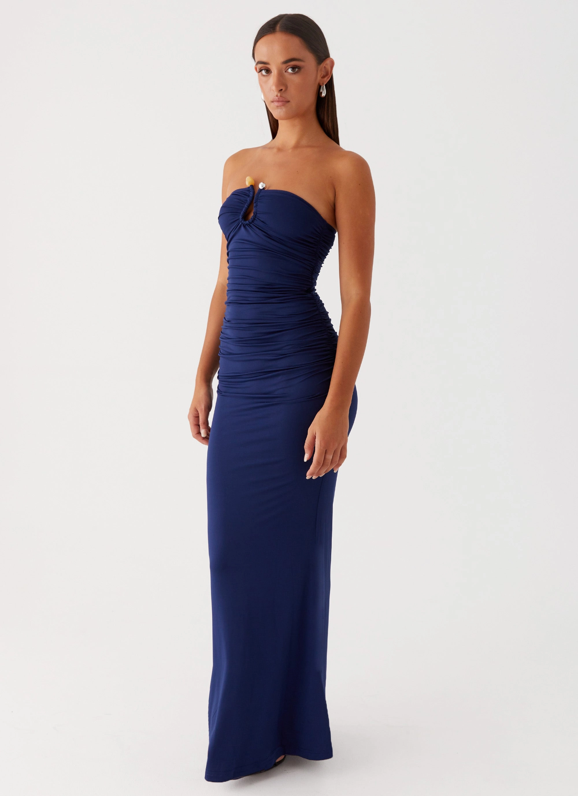 Fashion-forward day dress Structured Fit Rudy Maxi Dress - Navy