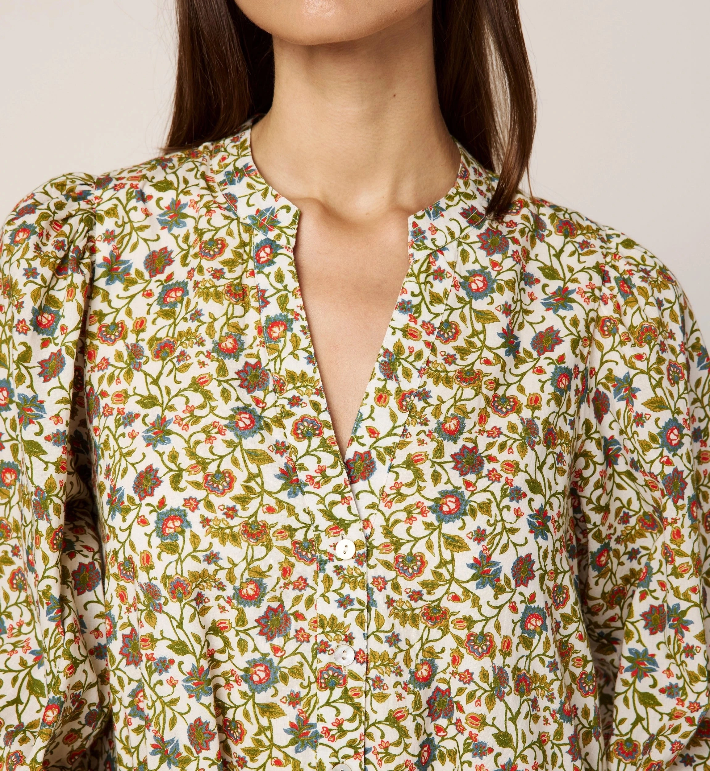 Delilah Mini Dress | Viti Flora Light Deflection Fabric WeightedHem