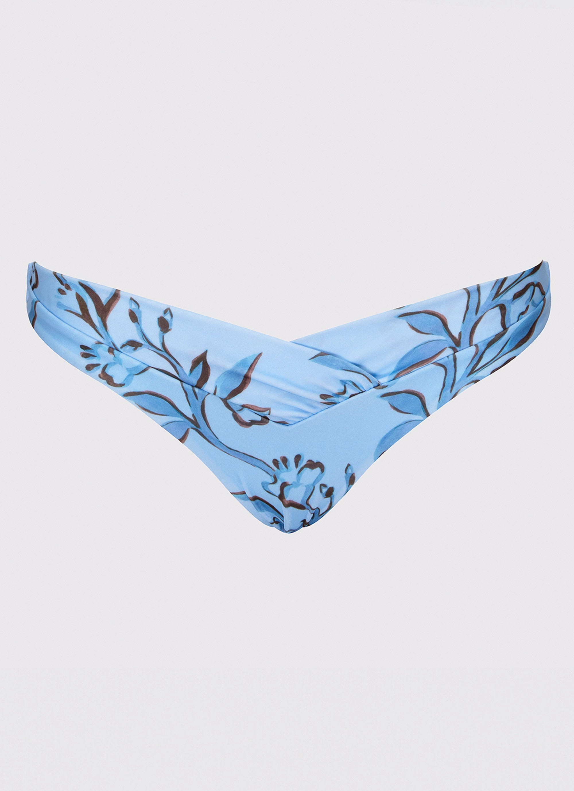 Holiday Vibes Delta Bikini Bottoms - Blue Floral Print