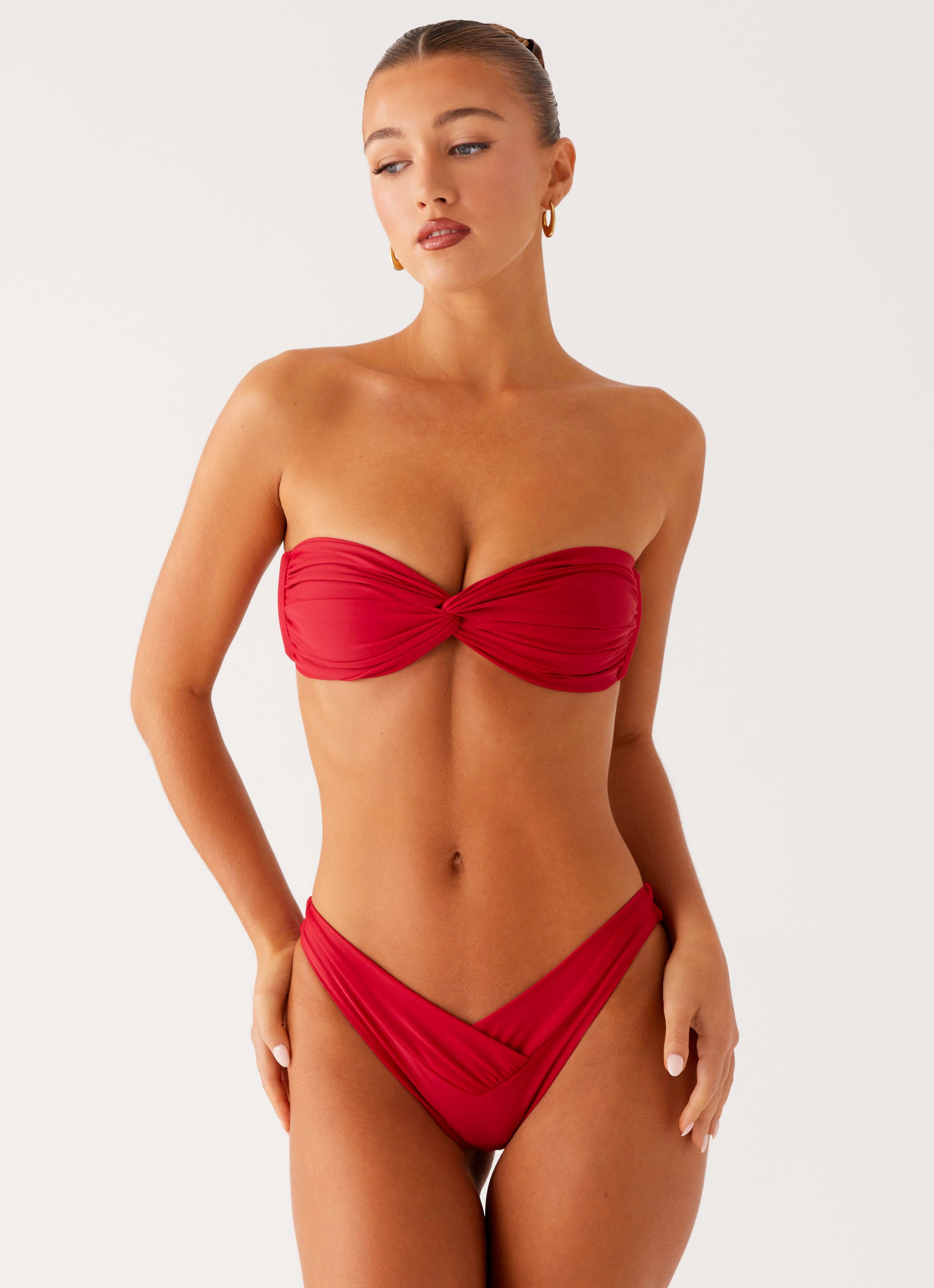 Delta Bikini Bottoms - Deep Red Performance Wear