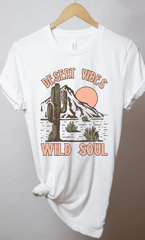 Desert Vibes Wild Soul Graphic Tee S-XL Leisure Casual