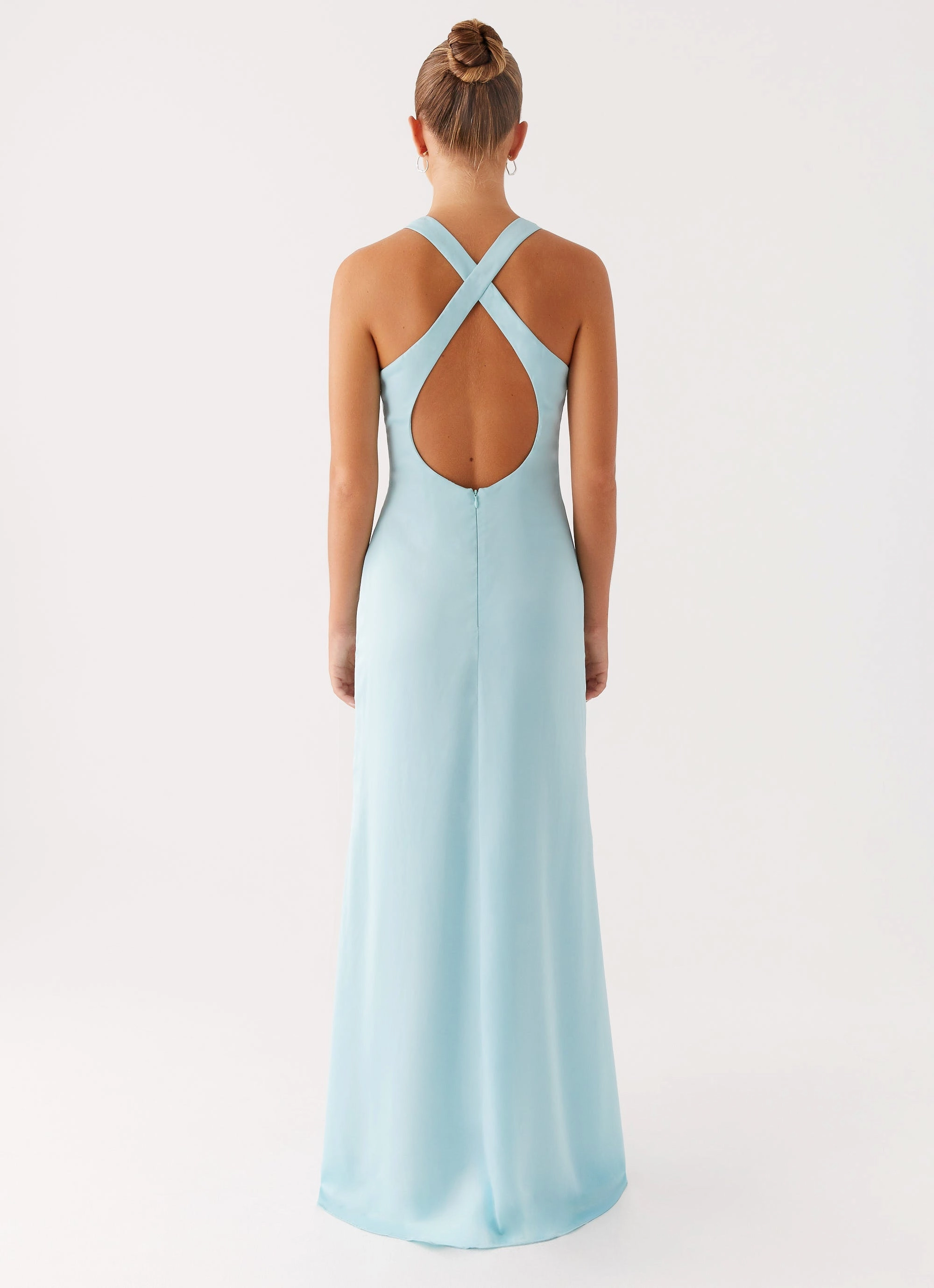 retro-style Desi Halterneck Maxi Dress - Mint