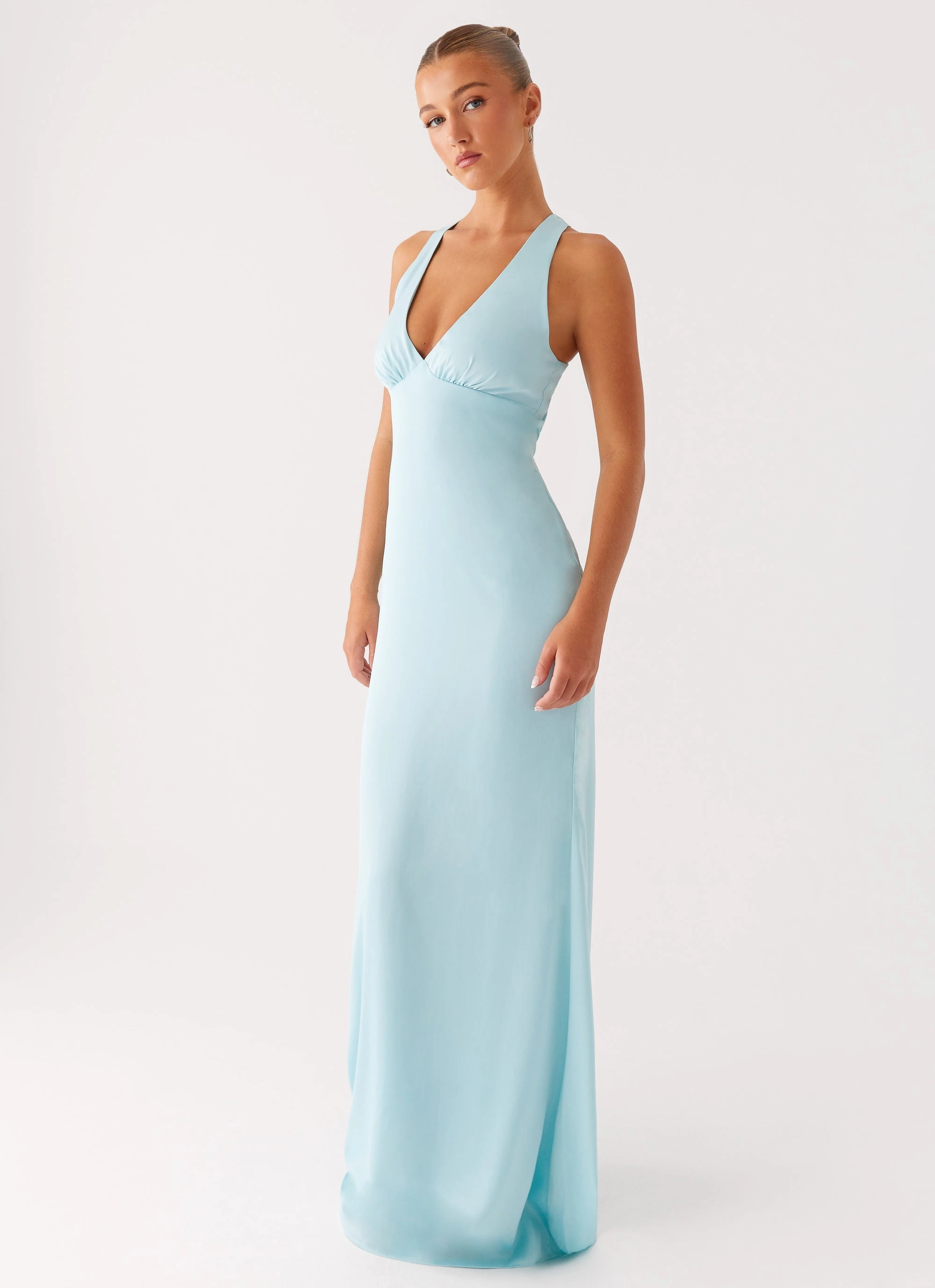 Desi Halterneck Maxi Dress - Mint and Effortless fit dress.
