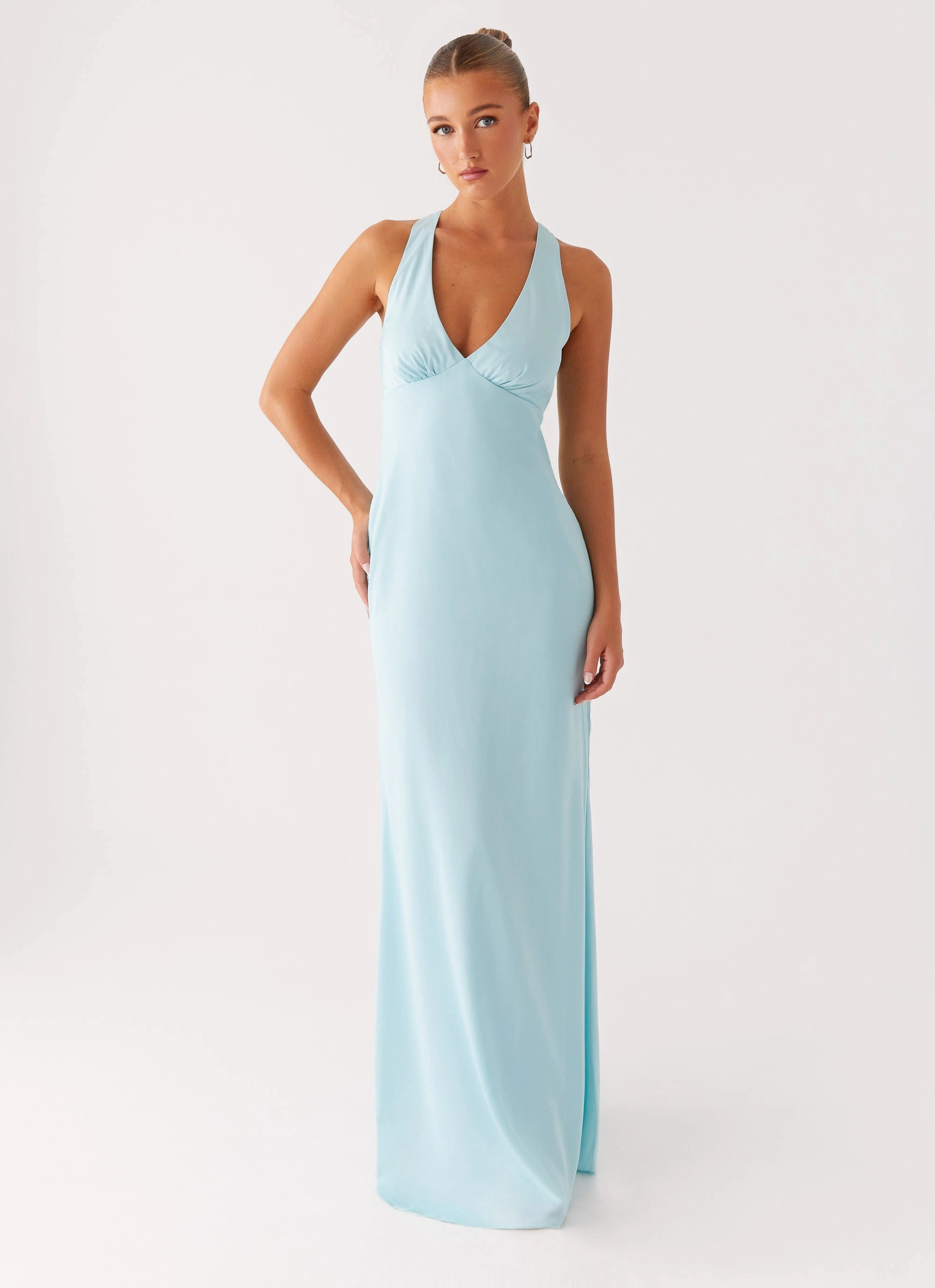 Desi Halterneck Maxi Dress - Mint Inner Glow Simple Ease