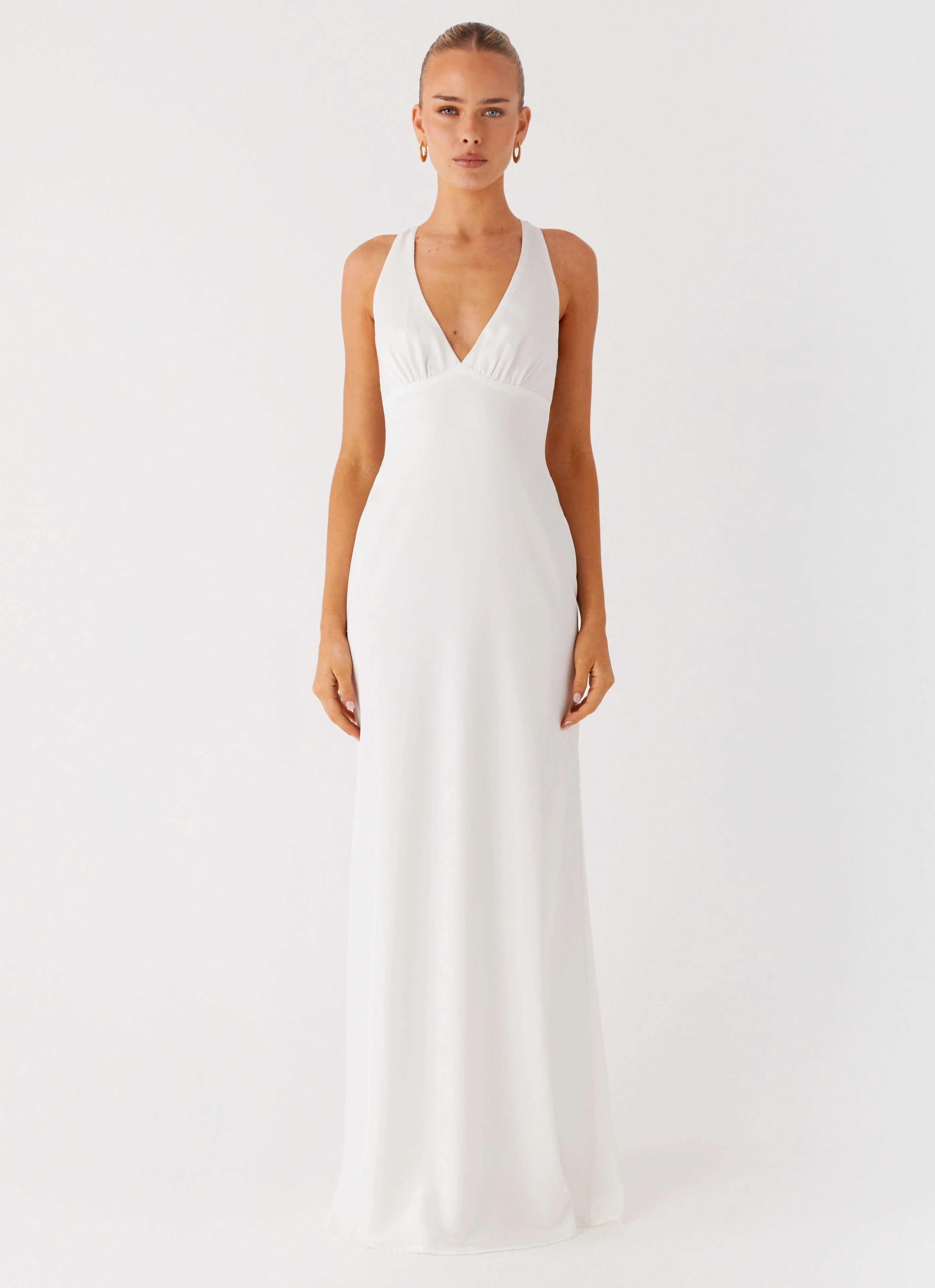Office Classic Anytime Fit Desi Halterneck Maxi Dress - White