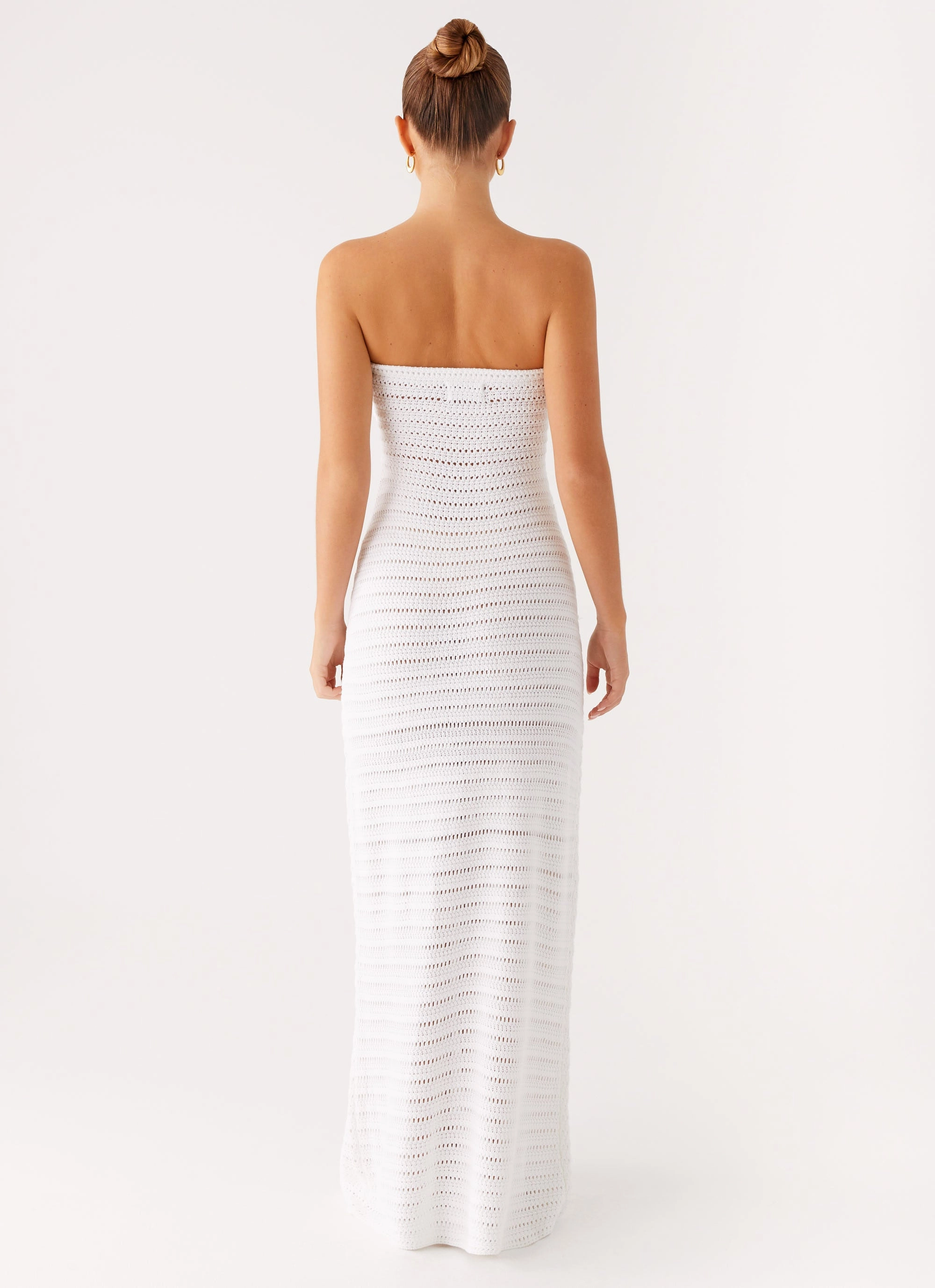 Diaz Crochet Maxi Dress - White Birthday-Celebration Smooth-Lining