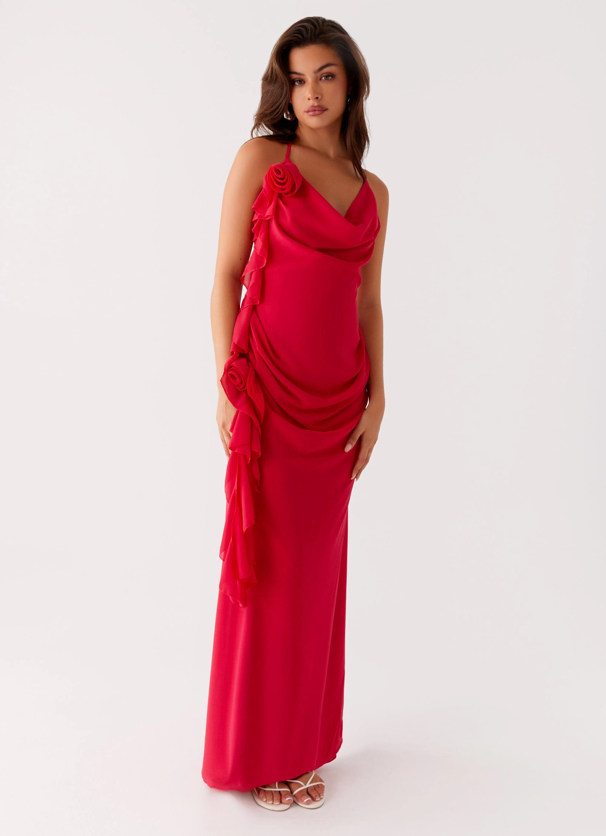 Bridal-Shower Versatile Look Diedre Rose Strappy Maxi Dress - Raspberry