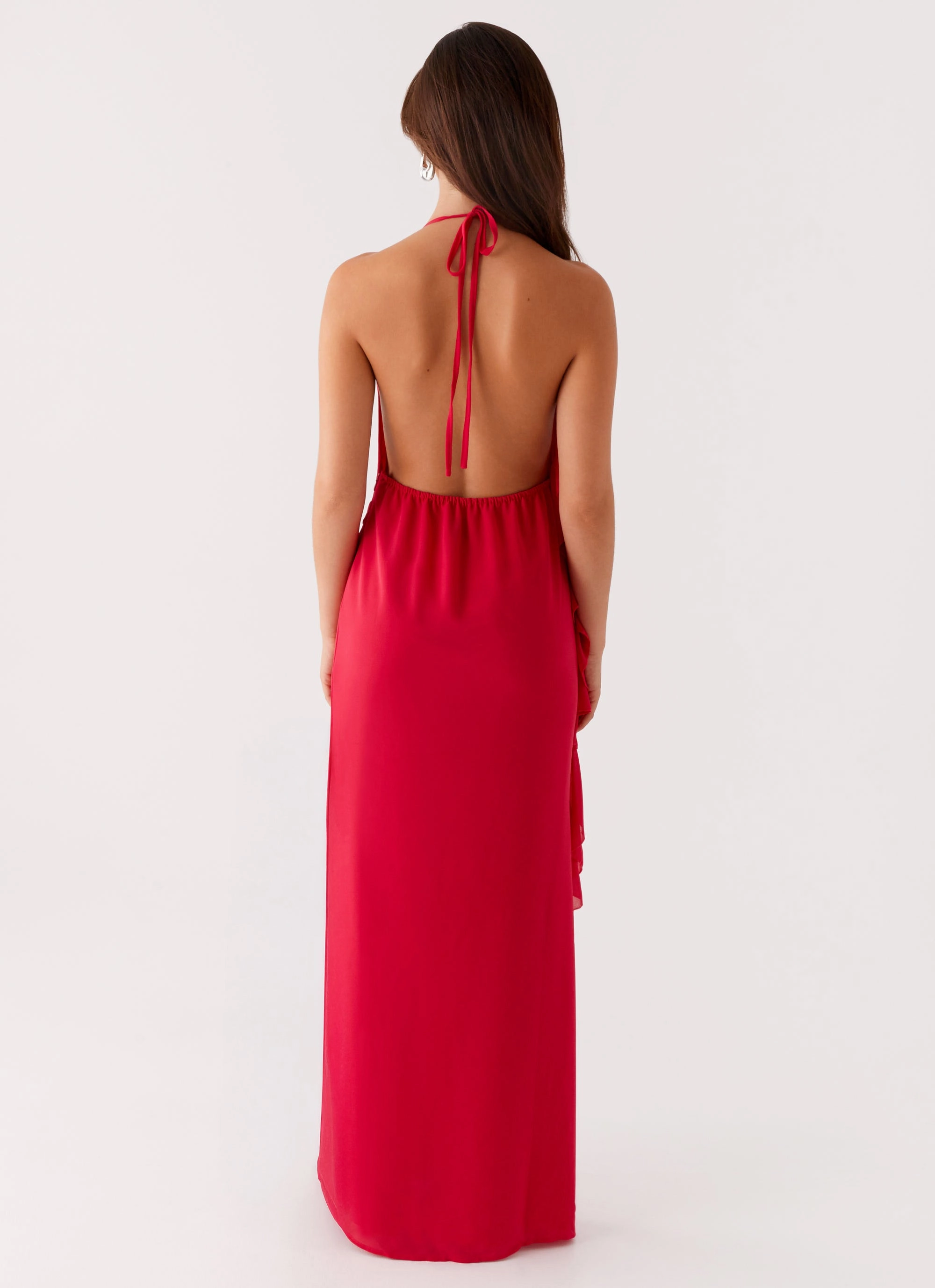 BreathableFabric Diedre Rose Strappy Maxi Dress - Raspberry