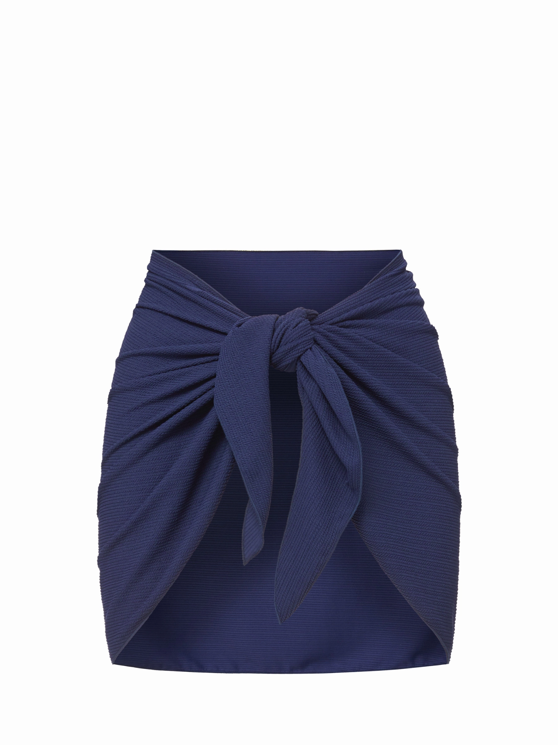 Liv Sarong in Navy Texture Quick Dry Lining Cross Back Support