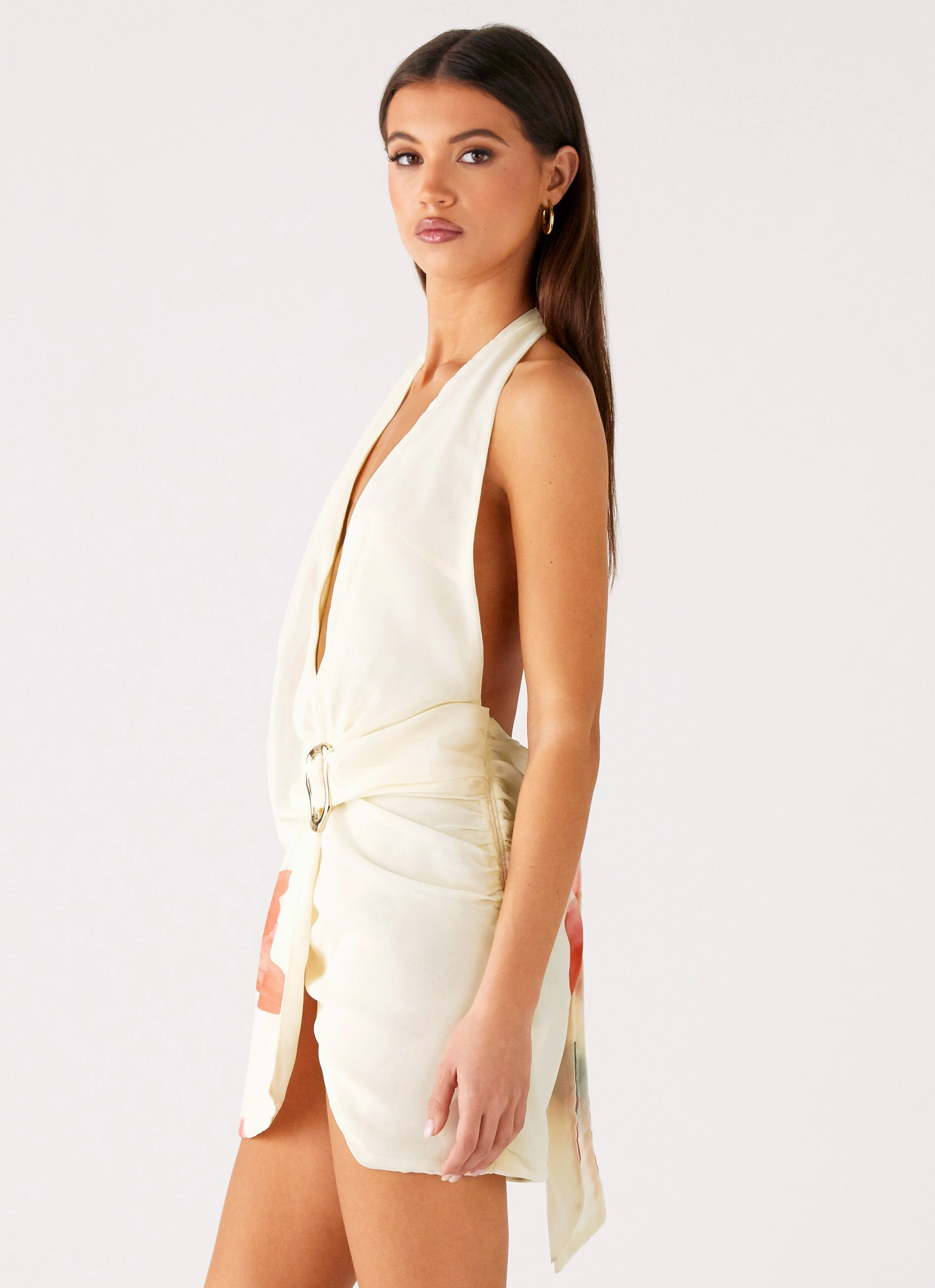 Sleek Piece All-Day Wear Eleanora Plunge Mini Dress - Siena Floral