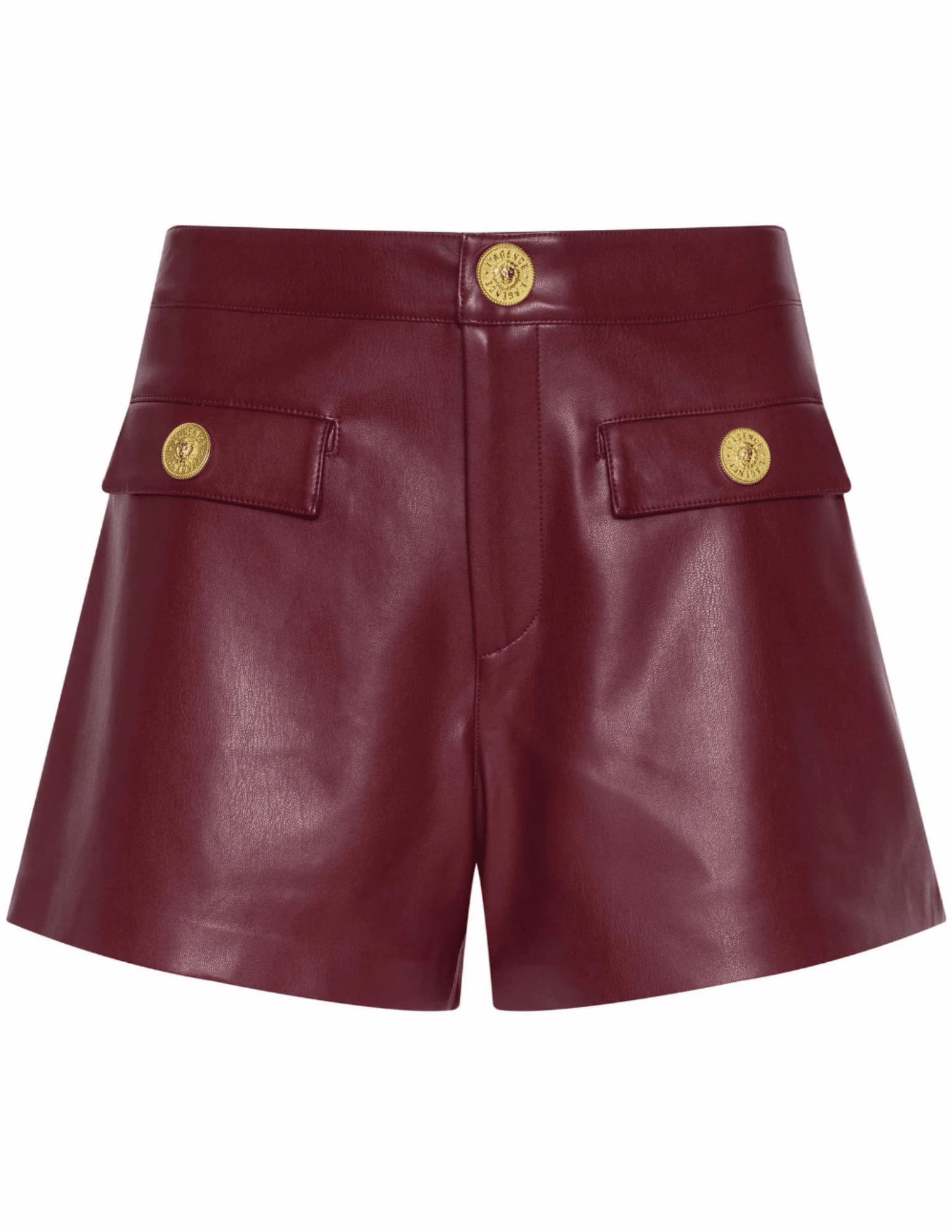 L'AGENCE Dionne Vegan Leather Short Polyester fabric