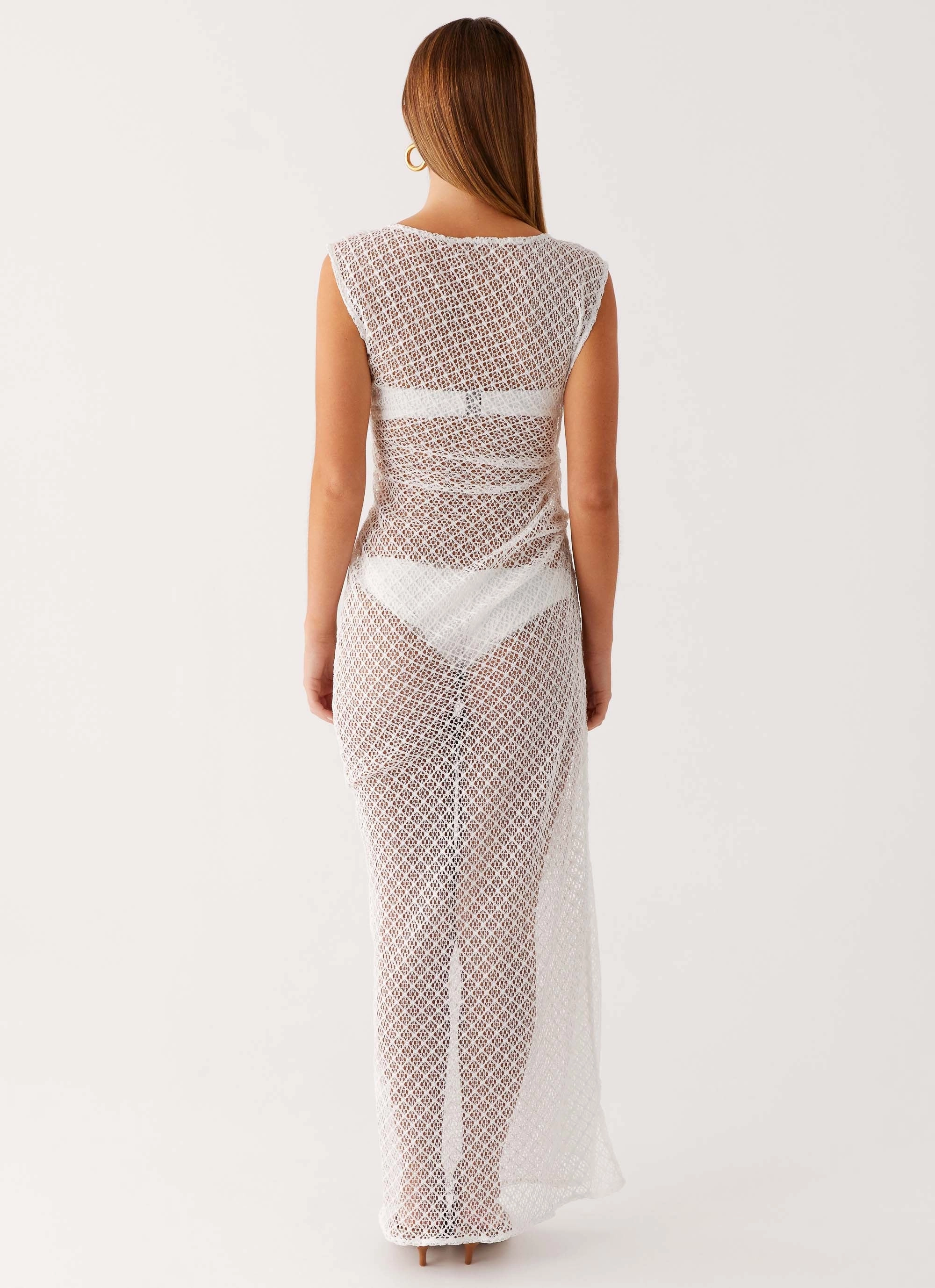 Edgy-Look Street Ease Maeva Maxi Dress - White
