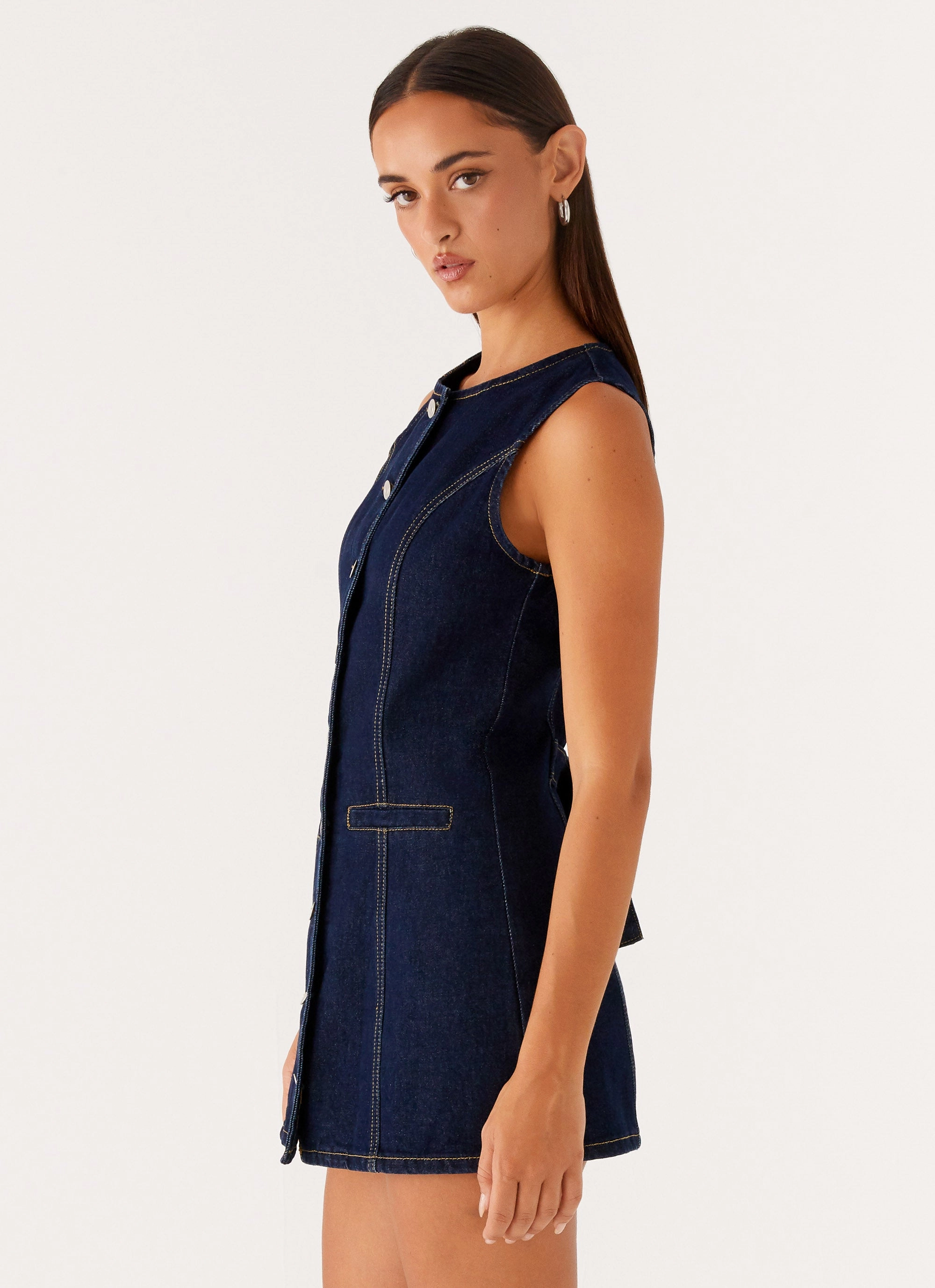 Dolton Mini Dress - Indigo Evening-Wear Contemporary Vibe