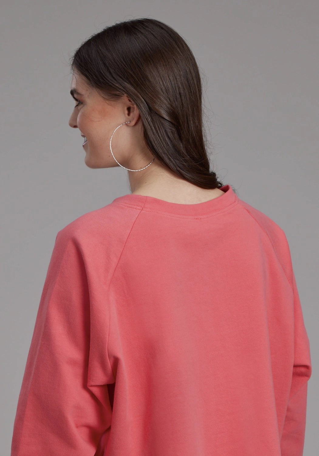 crew neck Cold Weather Must-Have Roper Womens Fleece Longhorn Bright Corral 100% Cotton Sweatshirt