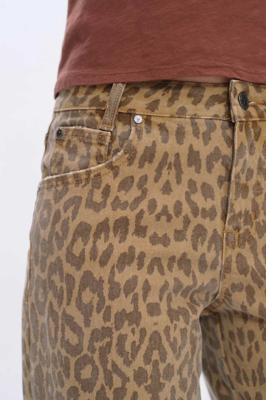 OdorControl Technology Mid Rise Leopard Jeans