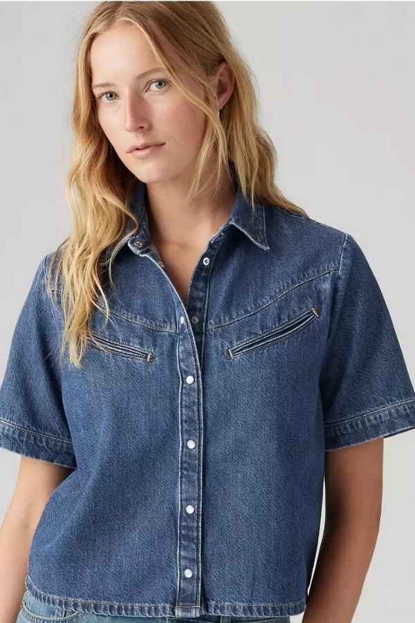 Levi's Rinoa Shirt - Medium Wash Basic Sweatshirt