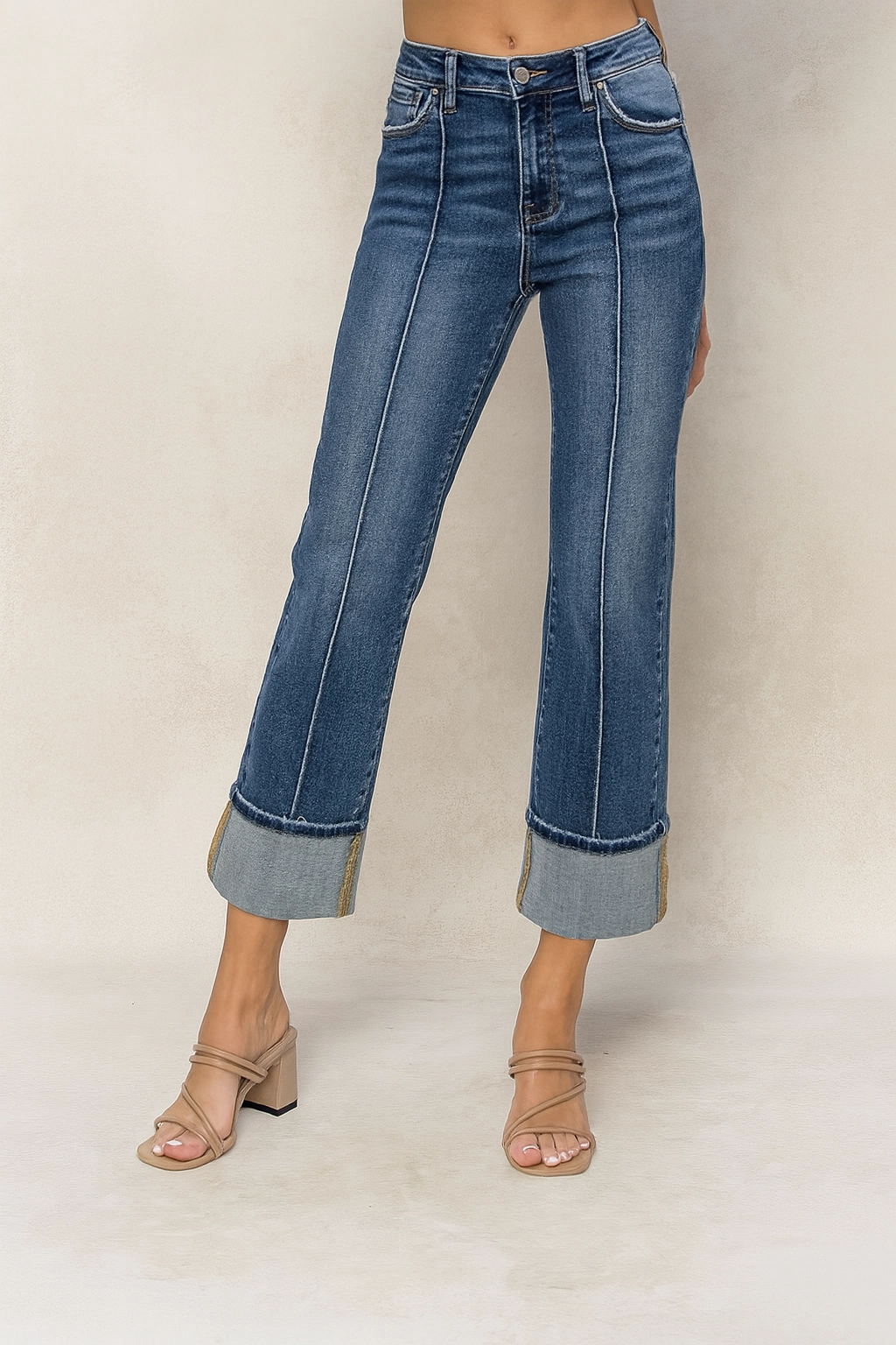 Oliver High Rise Straight Jeans Hypoallergenic fabric